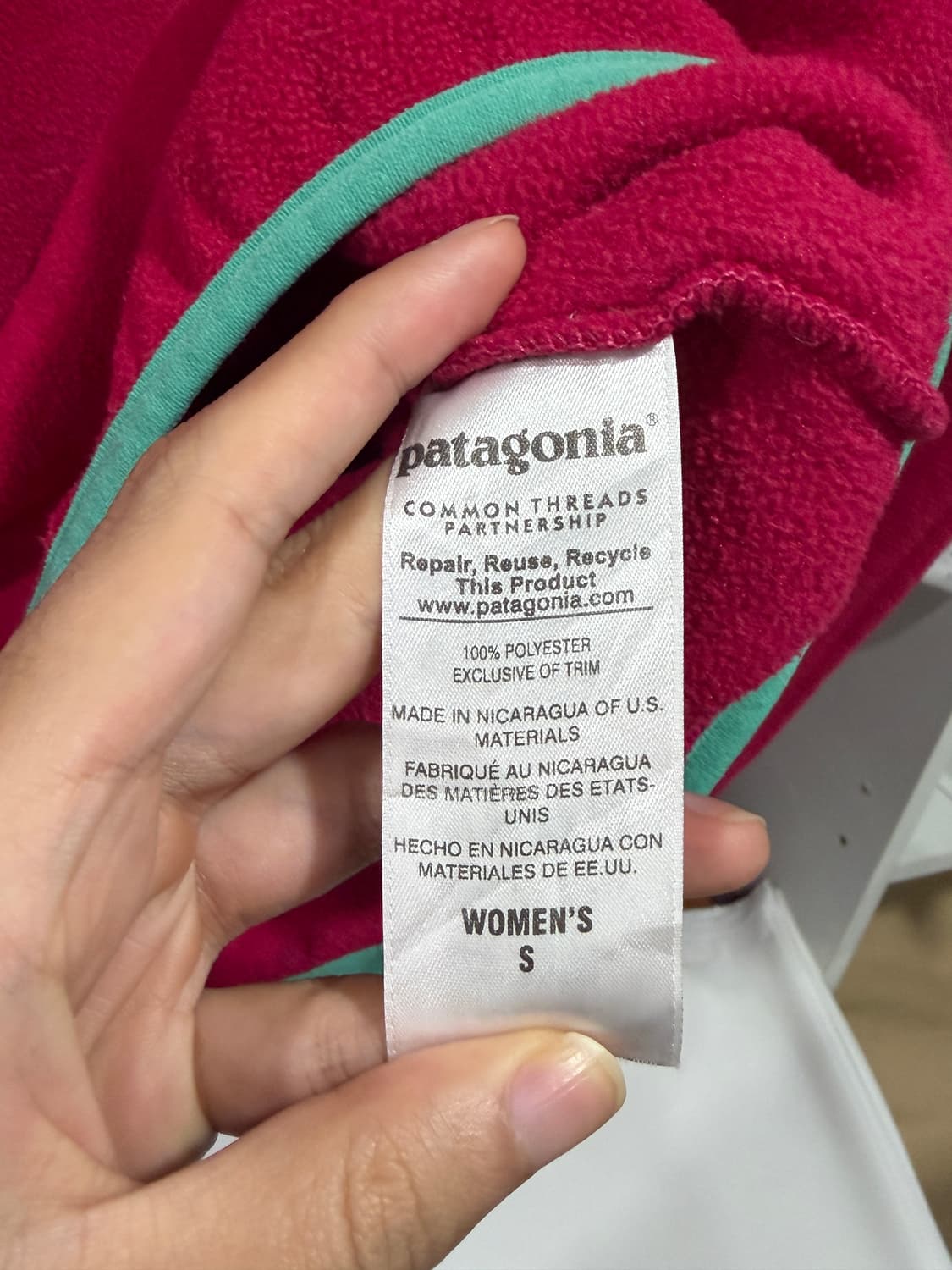 J20 파타고니아 신칠라 스냅티 플리스 S 상품이미지5