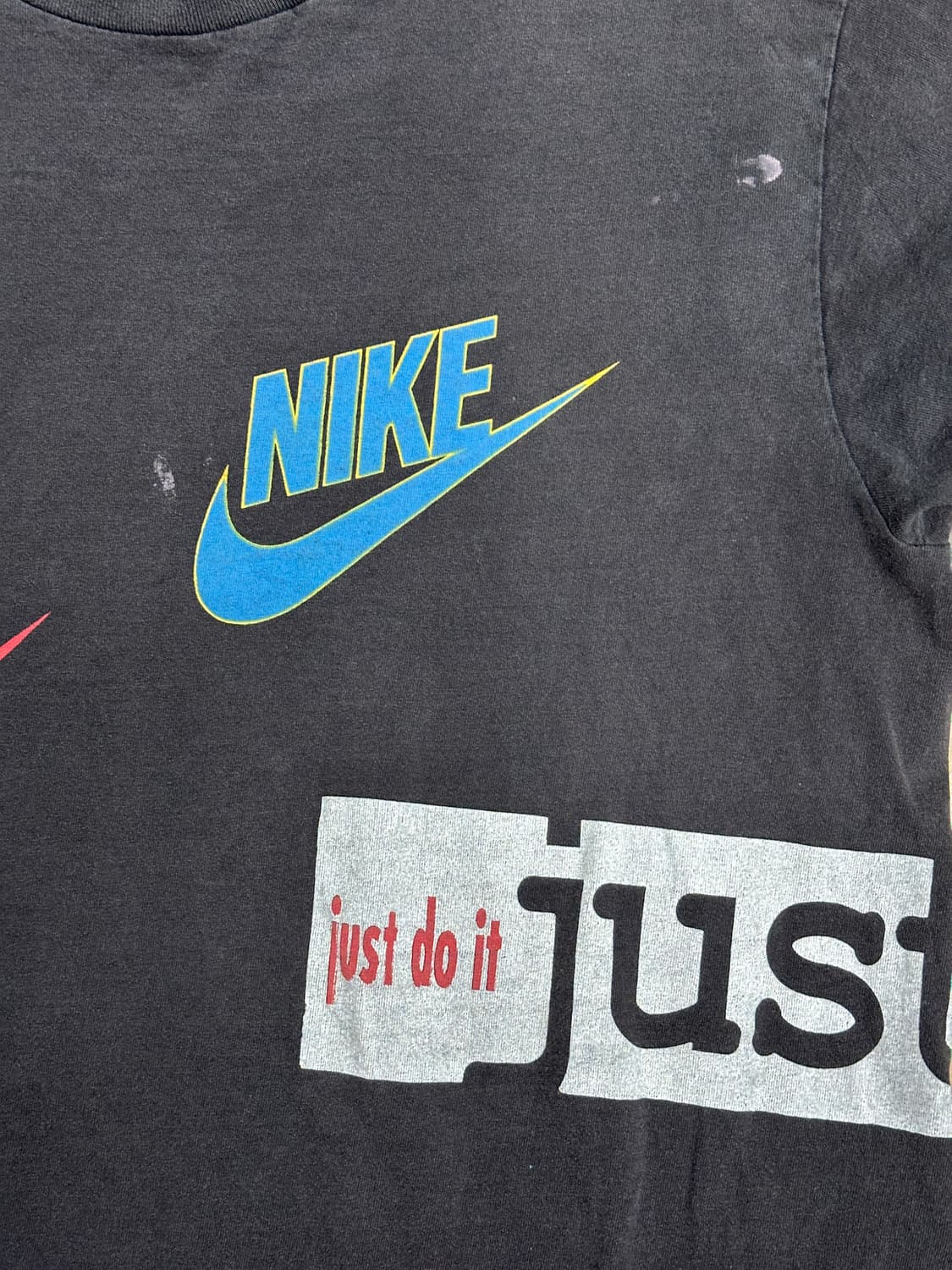 90s Nike 로고 AOP 티셔츠 L 상품이미지3