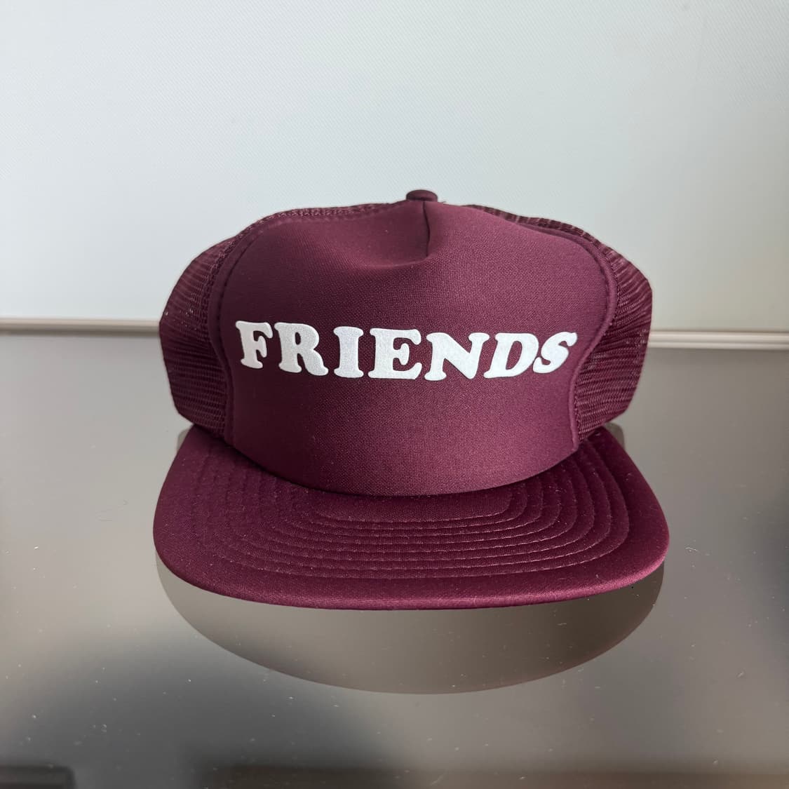 USA 빈티지 모자 볼캡 vintage cap 트러커 메쉬 버건디 상품이미지2