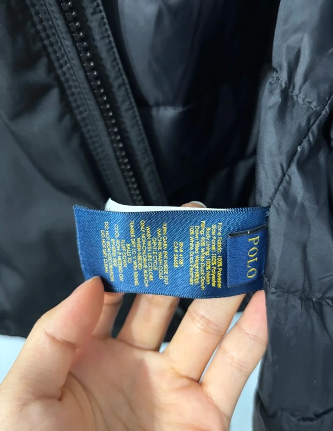 폴로 블루종 후드 패딩 XL 블랙 상품이미지7