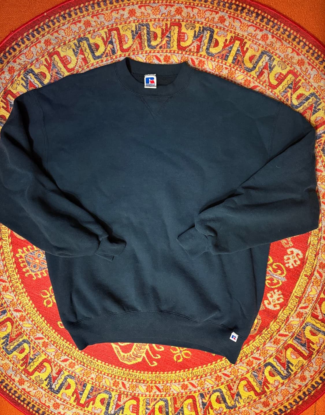 미제 90s 러셀 스웻 다크그린 상품이미지1