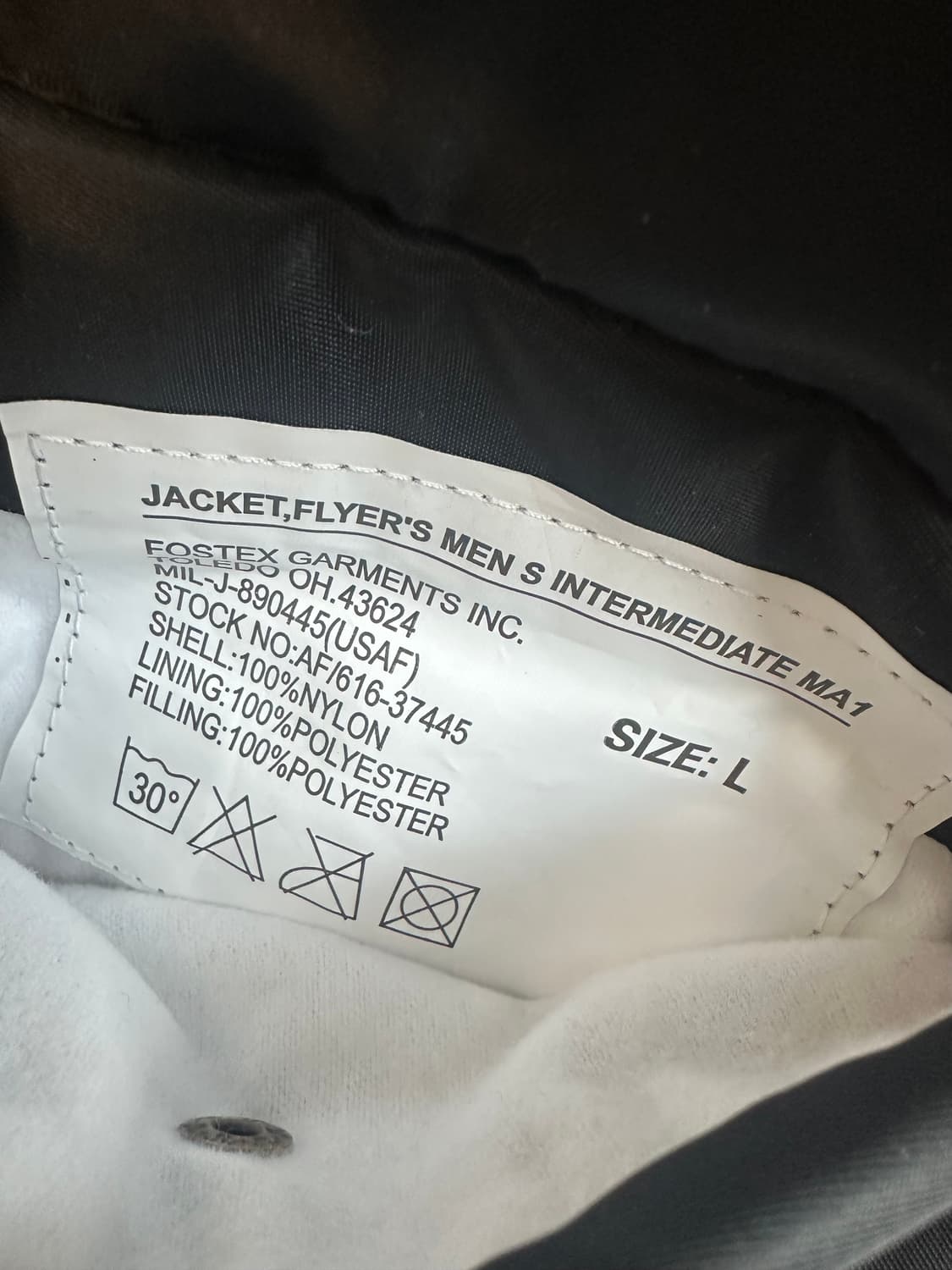 포스텍스 가먼츠 ma-1 OG 상품이미지4