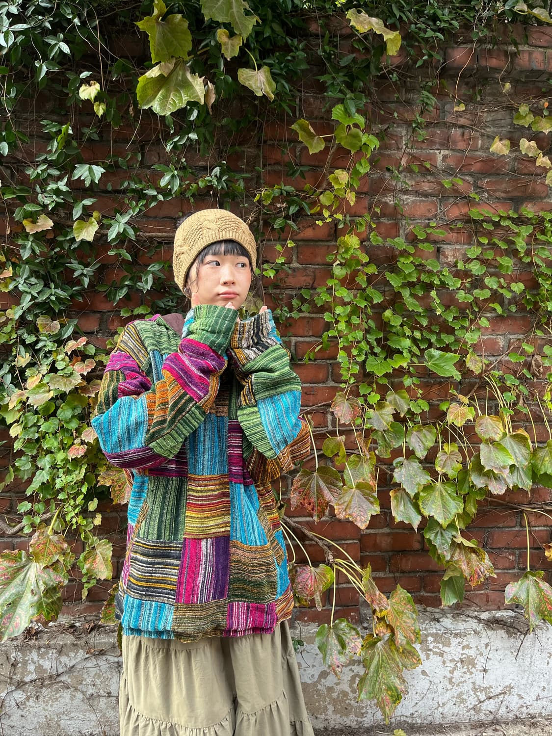 히피무드 자수 패치 후드 상품이미지3