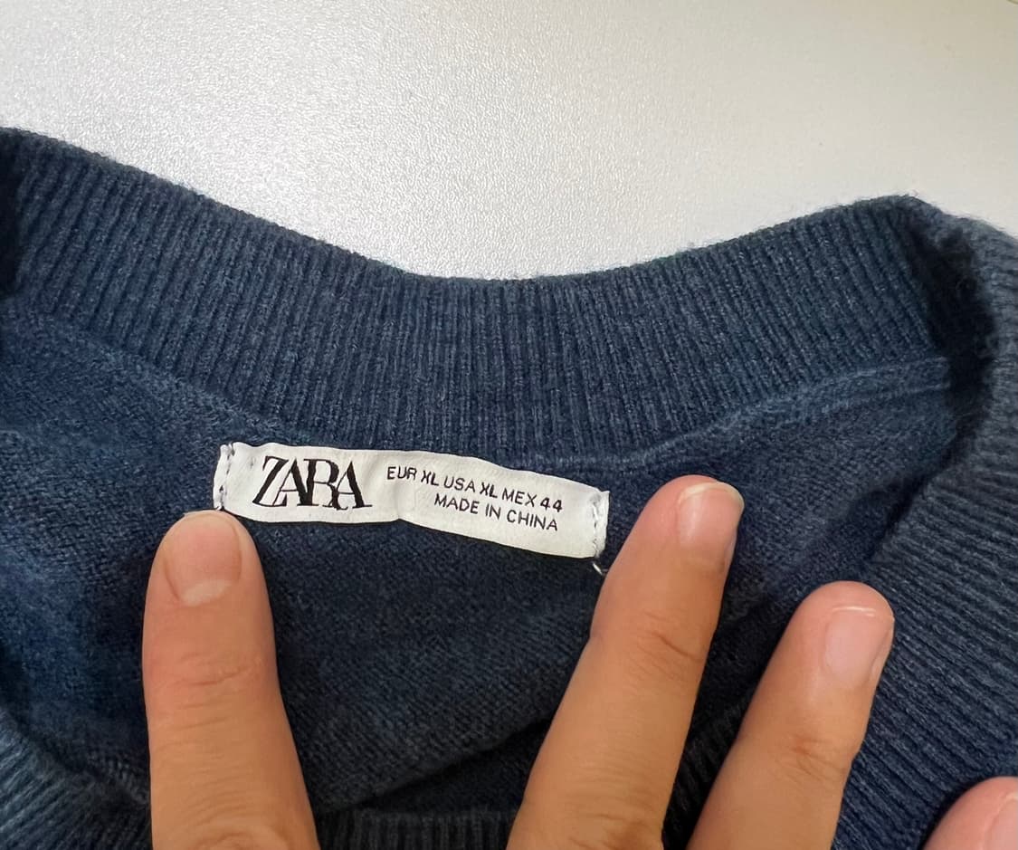 zara(자라) 울 블렌드 니트(블루네이비) XL 상품이미지6