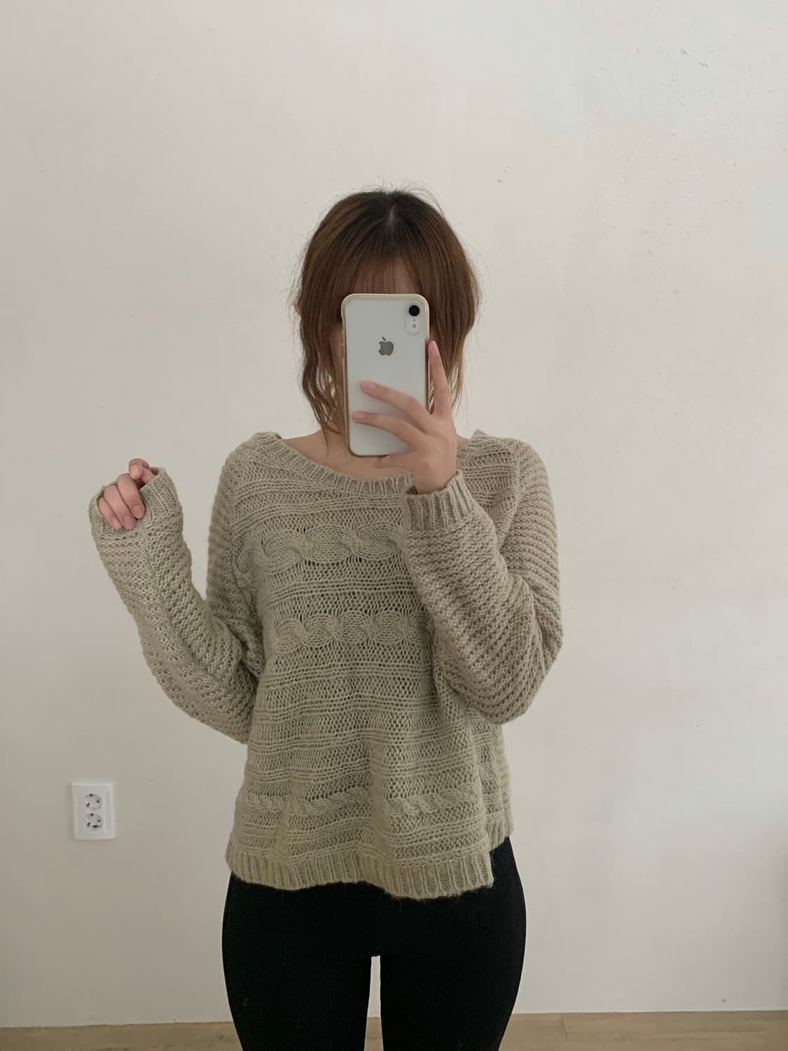 earth music&ecology 연카키 케이블 니트 상품이미지1