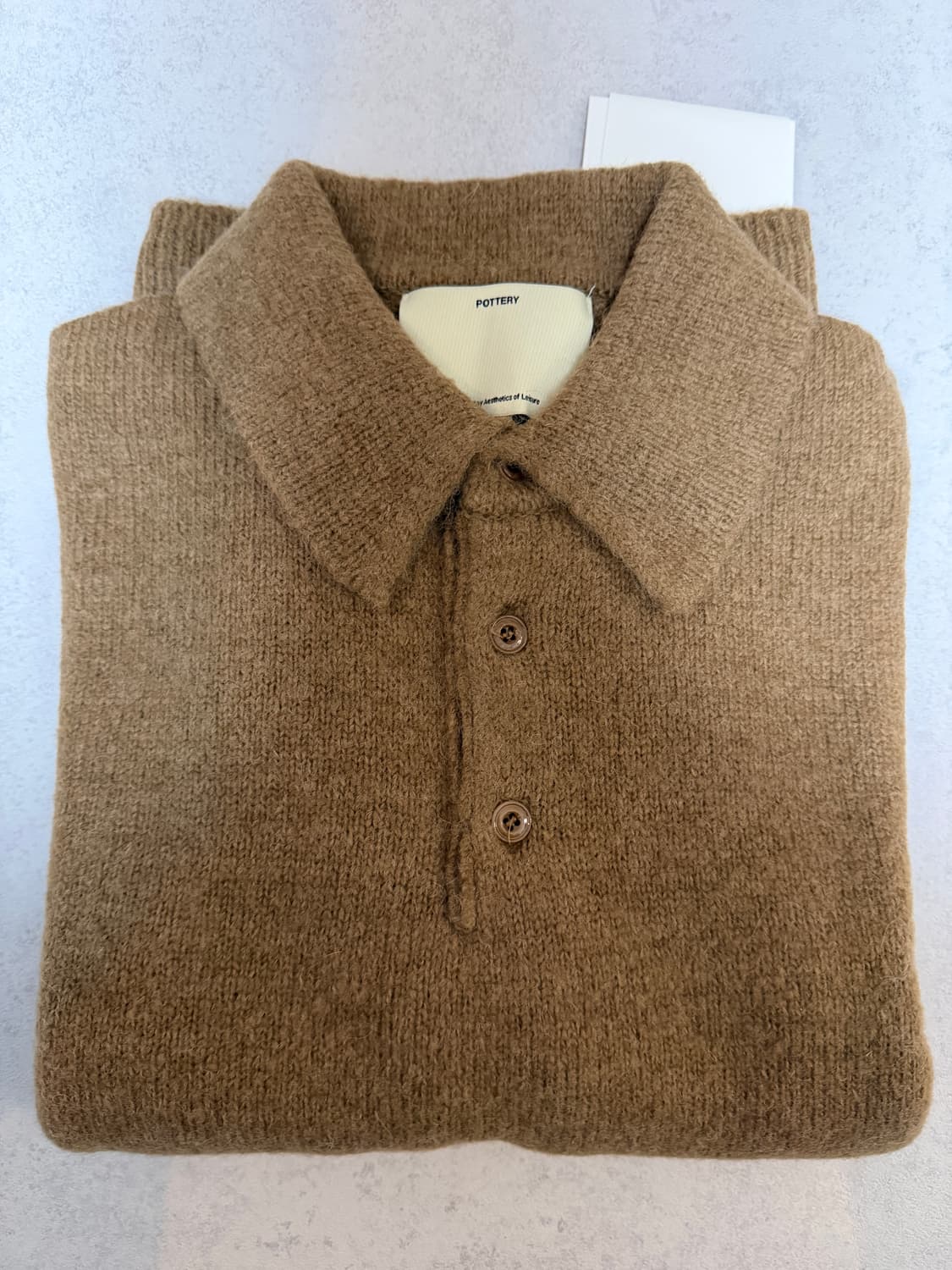 포터리 컴포트 폴로니트 브라운 1사이즈 새상품 상품이미지3