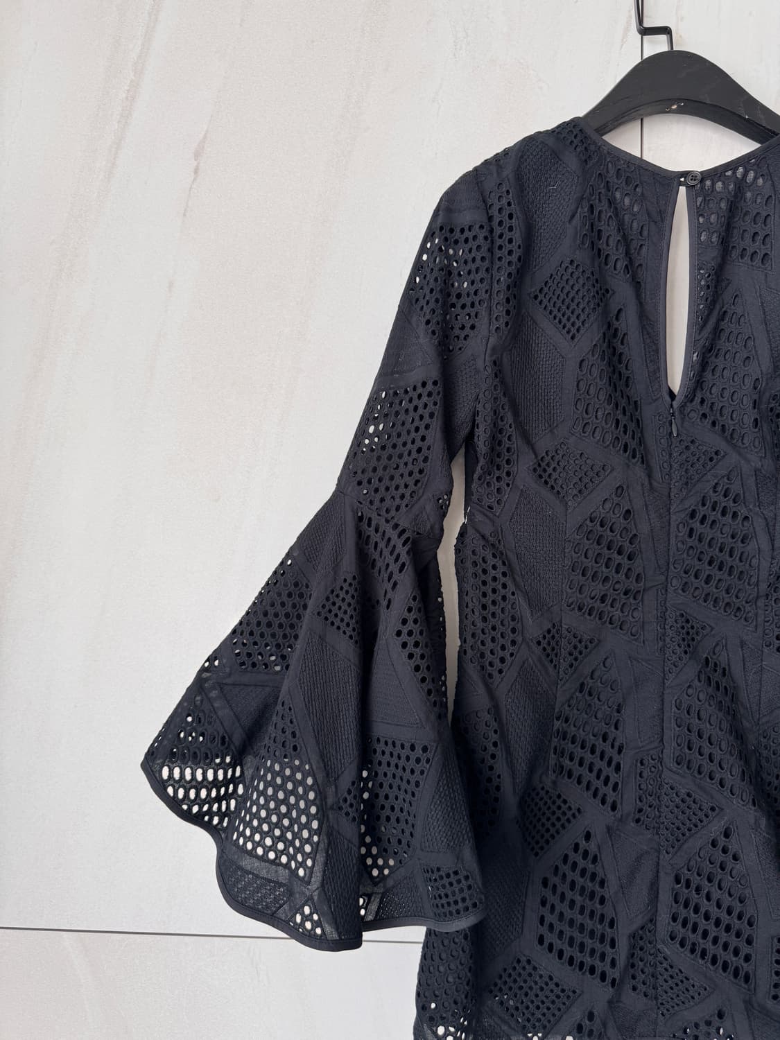 새상품 Milly 블랙 레이스 프릴 블라우스&미니 원피스 Size 2 상품이미지6