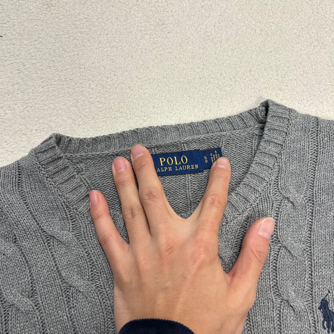 Polo Grey Cable Knit  ⋆ S size 상품이미지6
