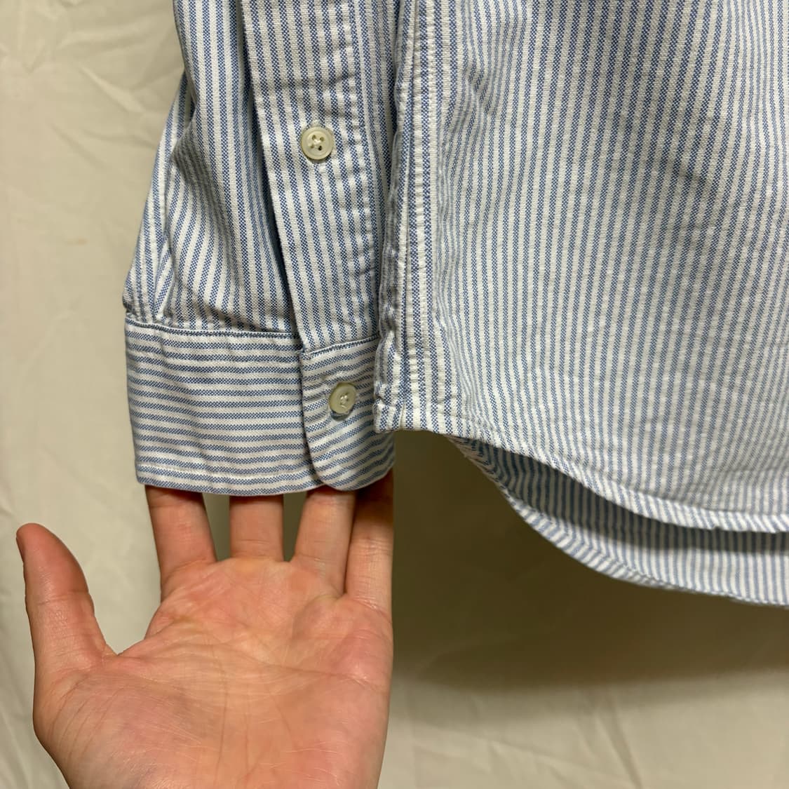 폴로 랄프로렌 클래식핏 스트라이프 옥스포드 셔츠 / 소라, S 상품이미지6