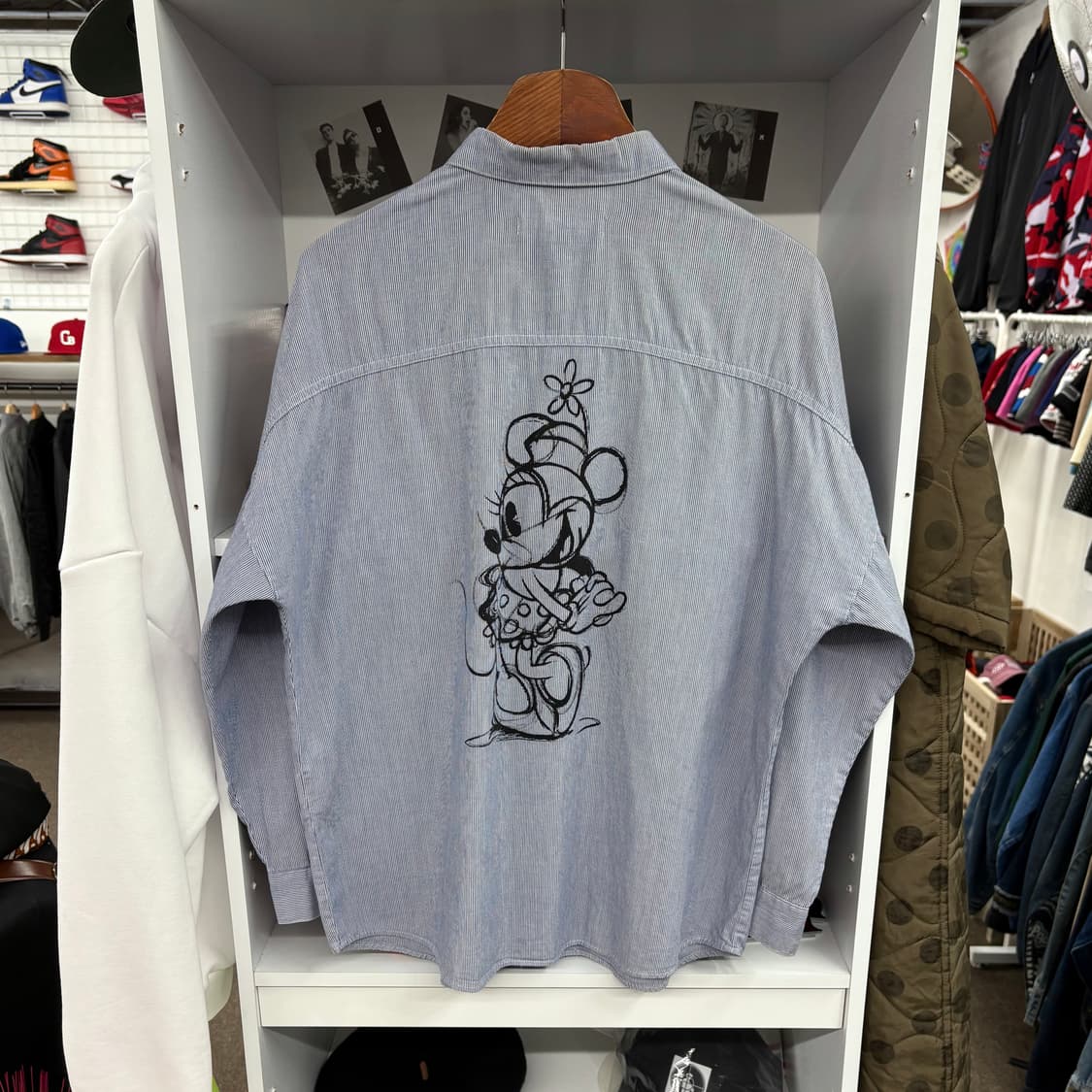 (L) 디즈니 미키마우스 스트라이프 셔츠  상품이미지3
