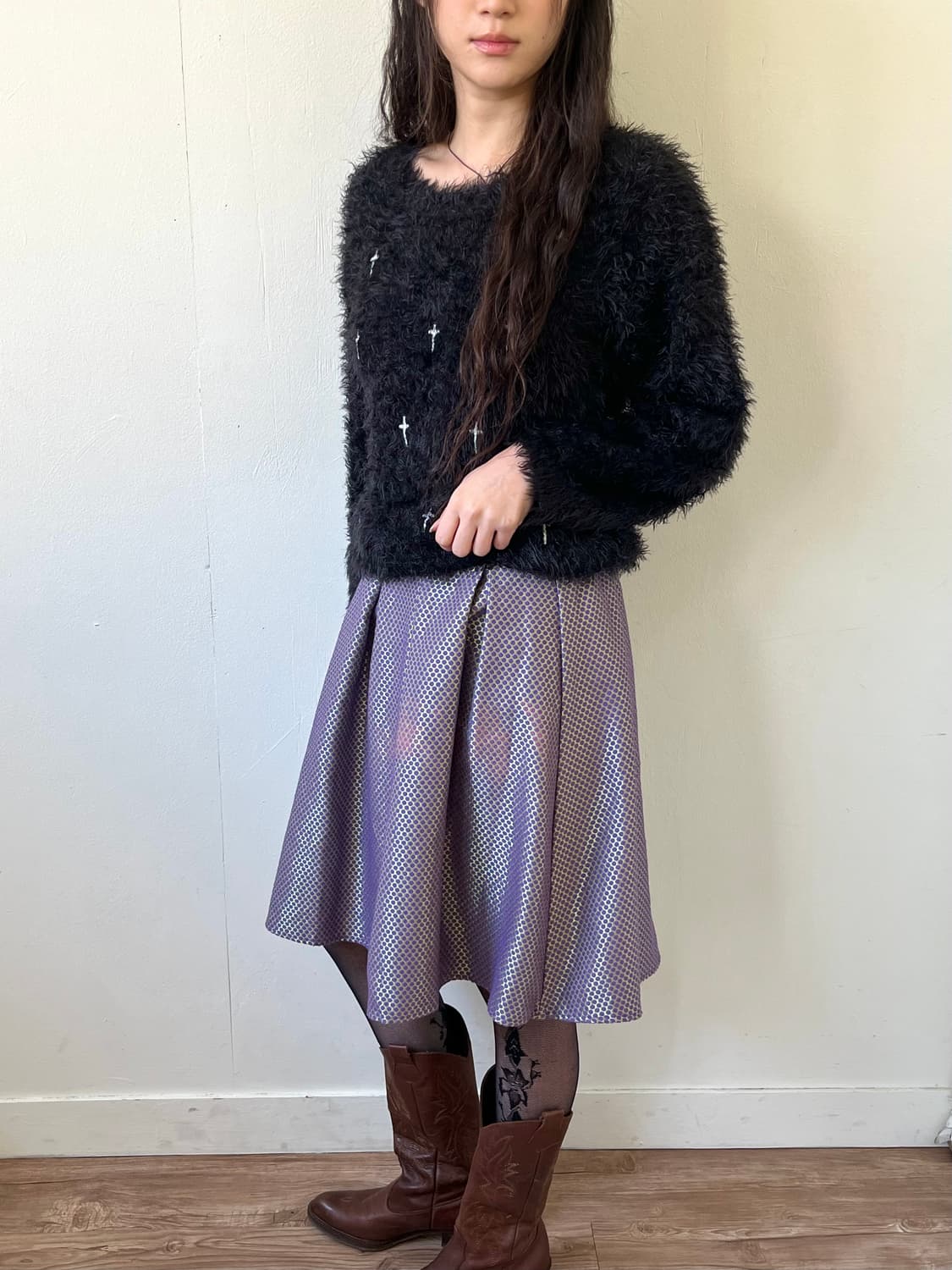 CoCo JANE 퍼플 도트 스커트 상품이미지6