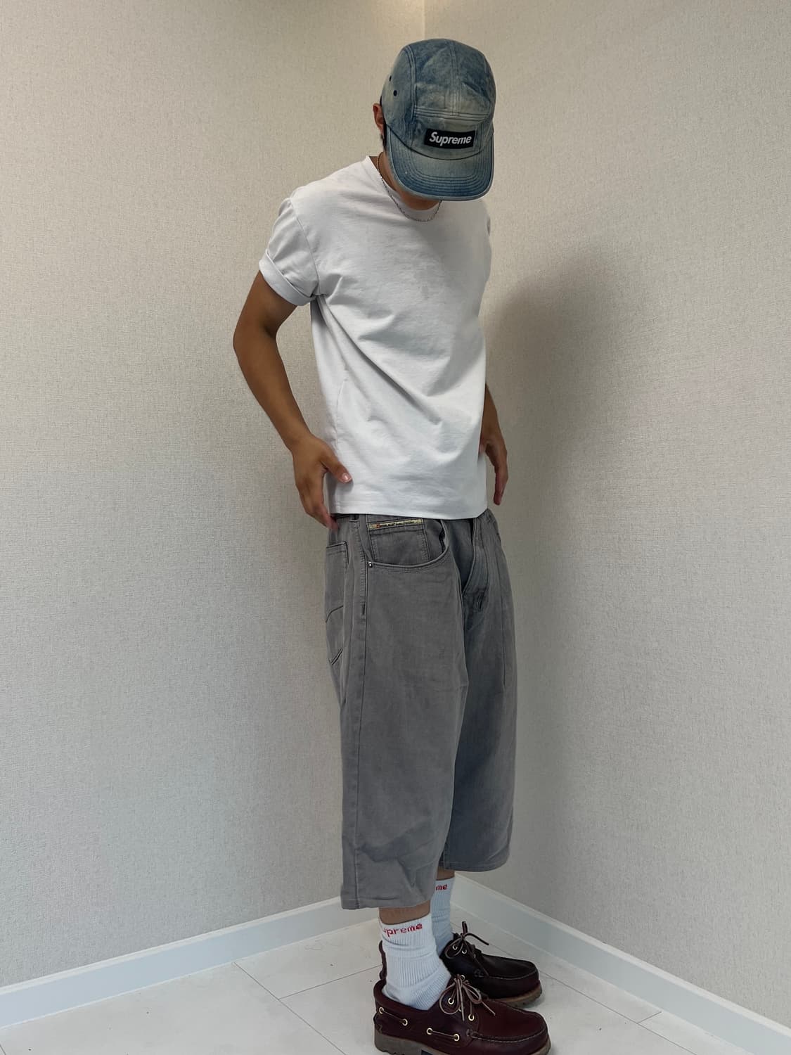 빈티지 워싱 버뮤다 팬츠 상품이미지3