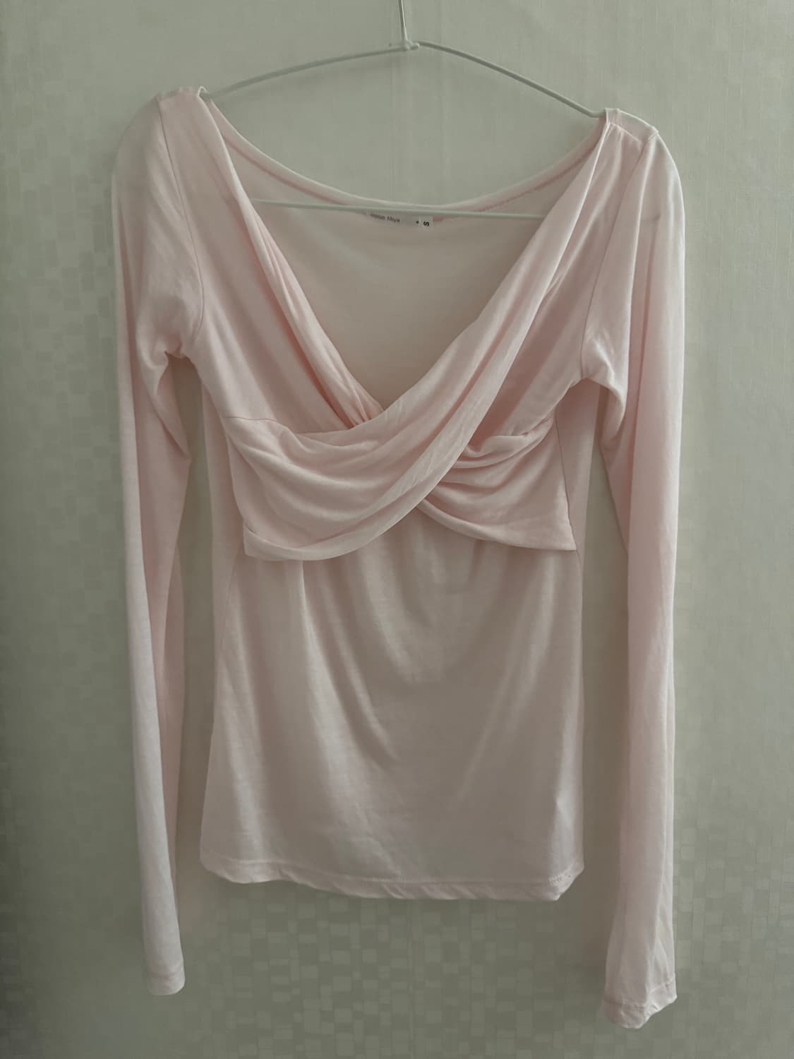 레이즈미야 아오이 리본 발레 셔링 티 핑크 S 상품이미지3