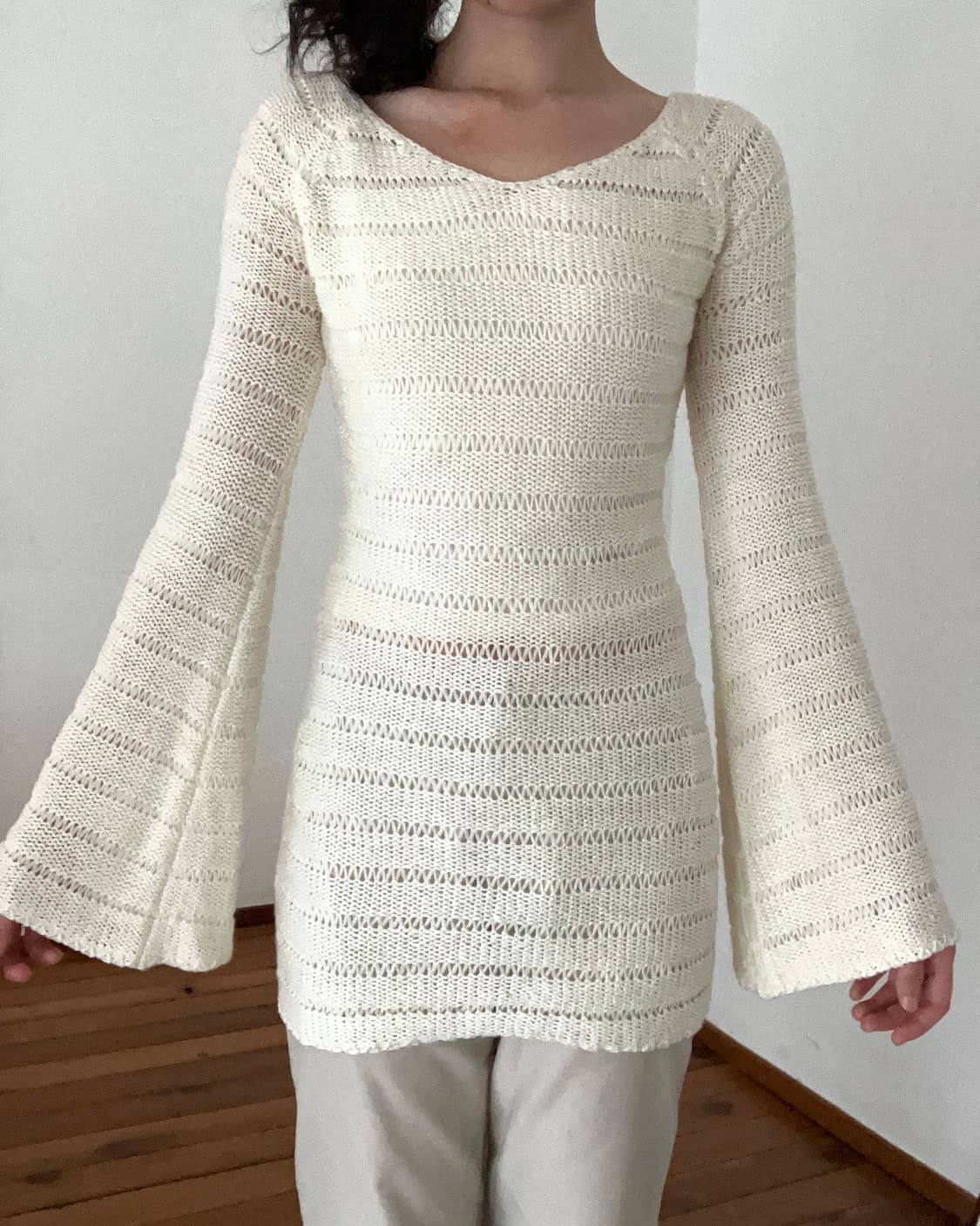 아이보리 니트 원피스 상품이미지2