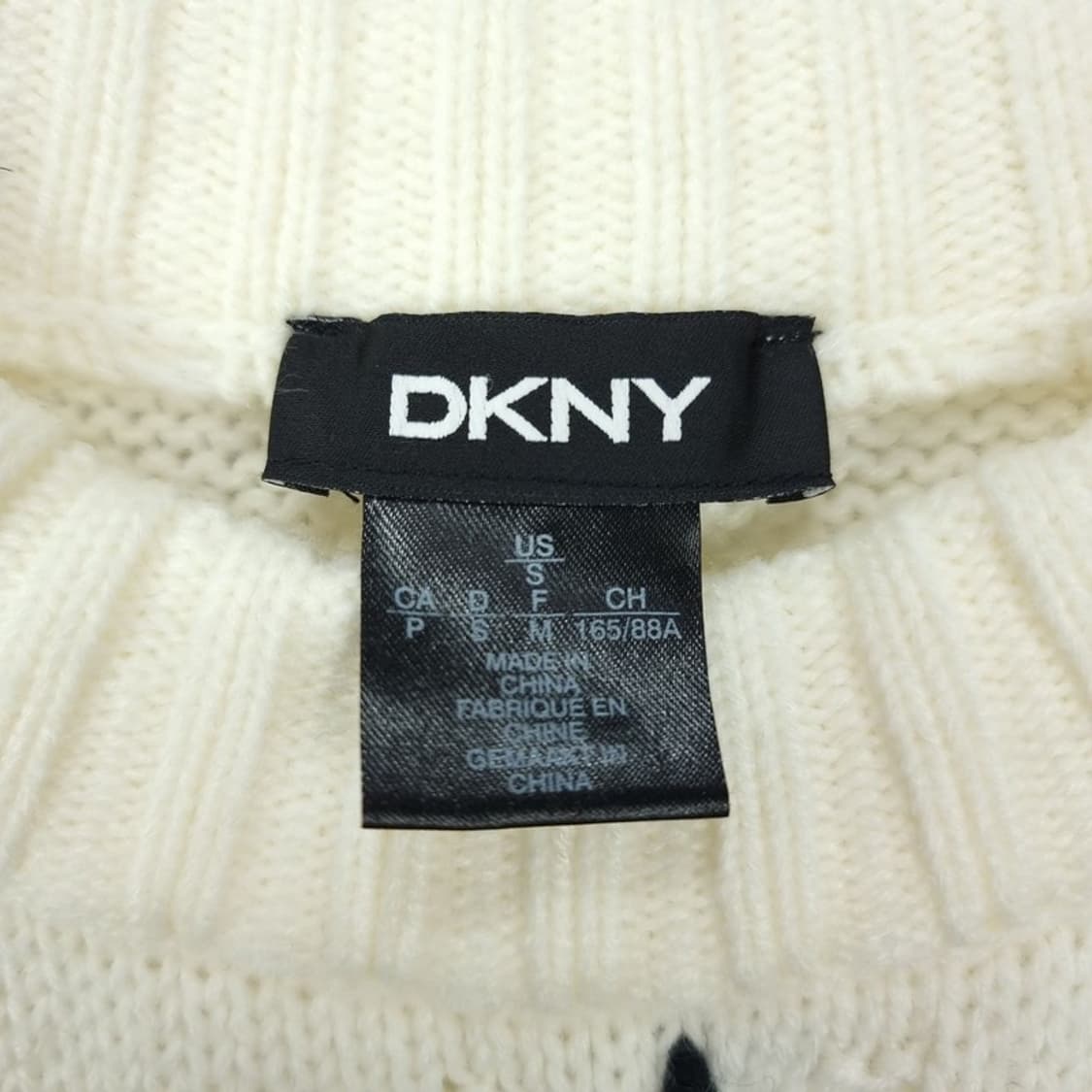 [도나카란뉴욕] 레이스 포인트 오버핏 크루넥 니트 아이보리 M19131 상품이미지7