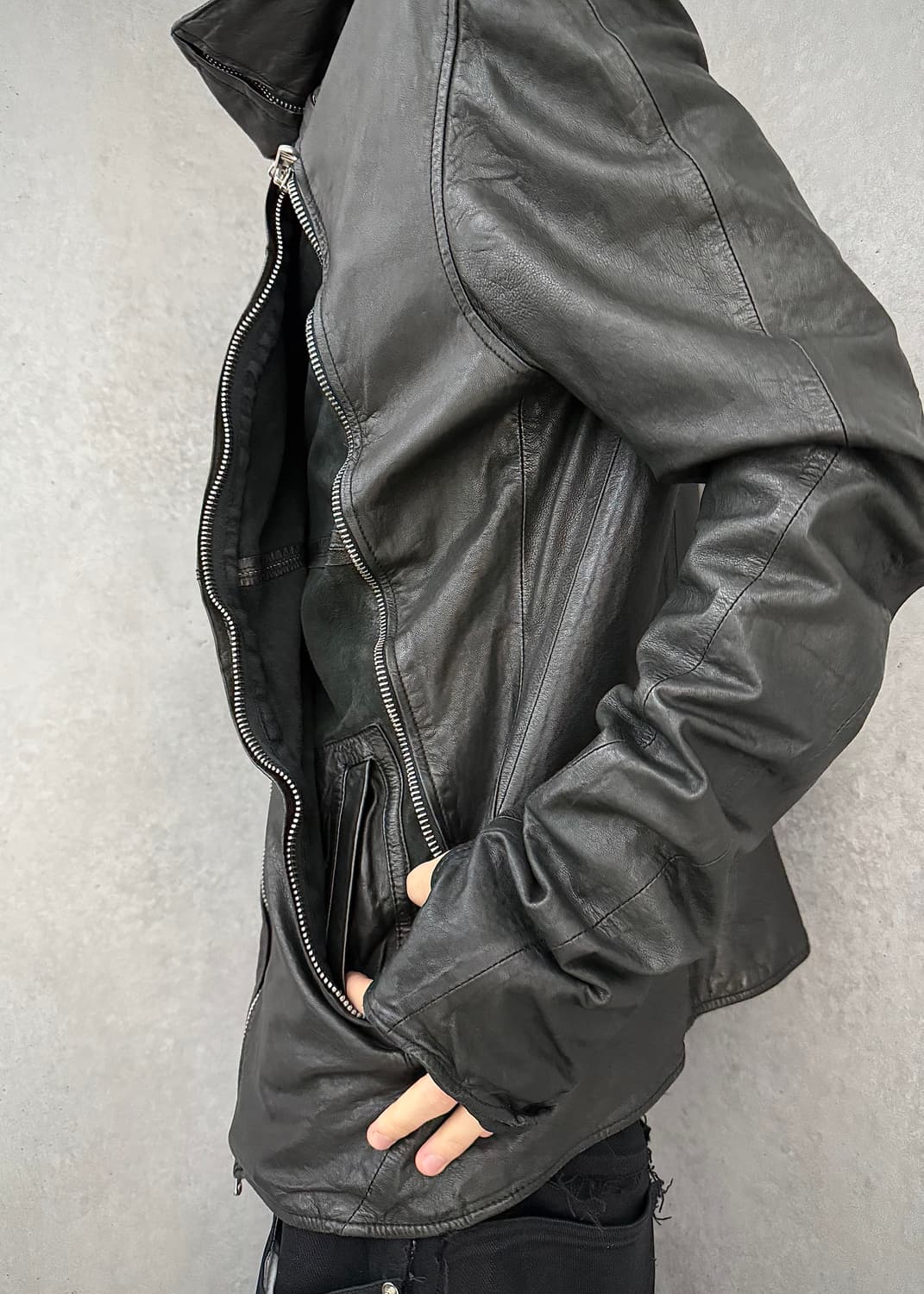 artisanal lamb leather jacket 상품이미지8