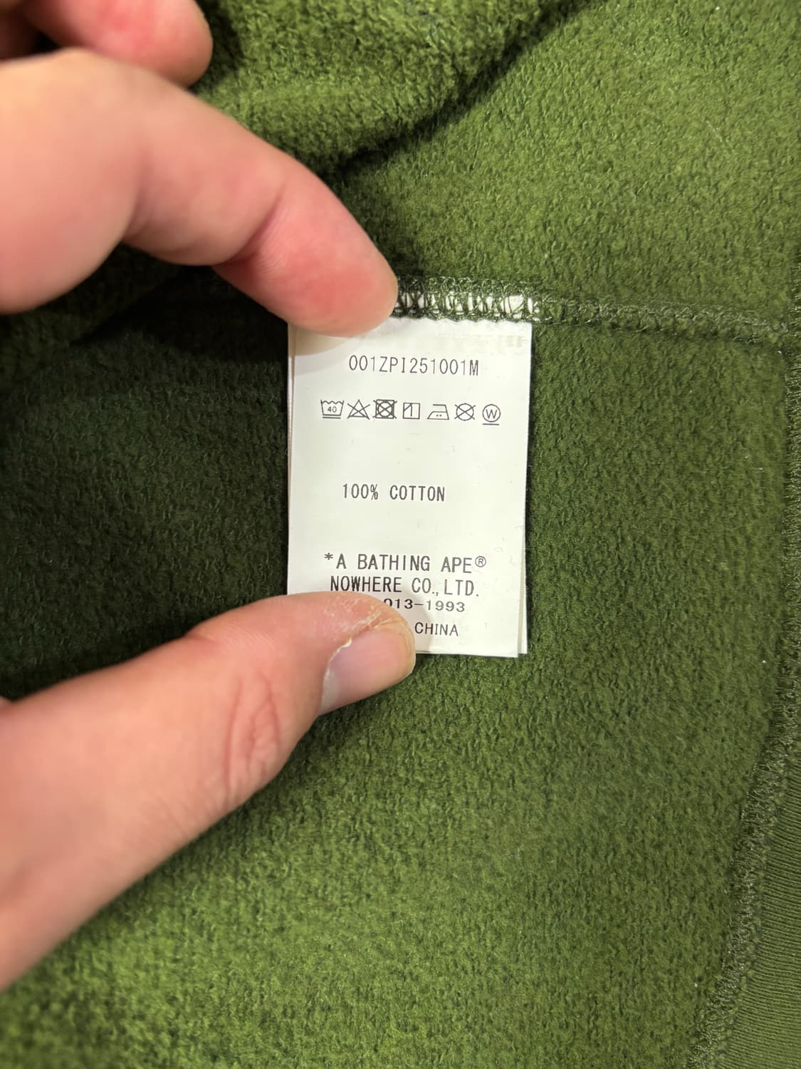 베이프 후드집업 그린 상품이미지7