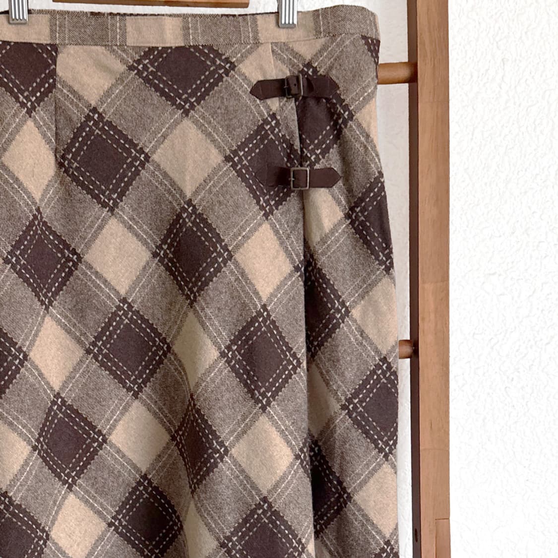 헤리티지 아가일 울 스커트 상품이미지2