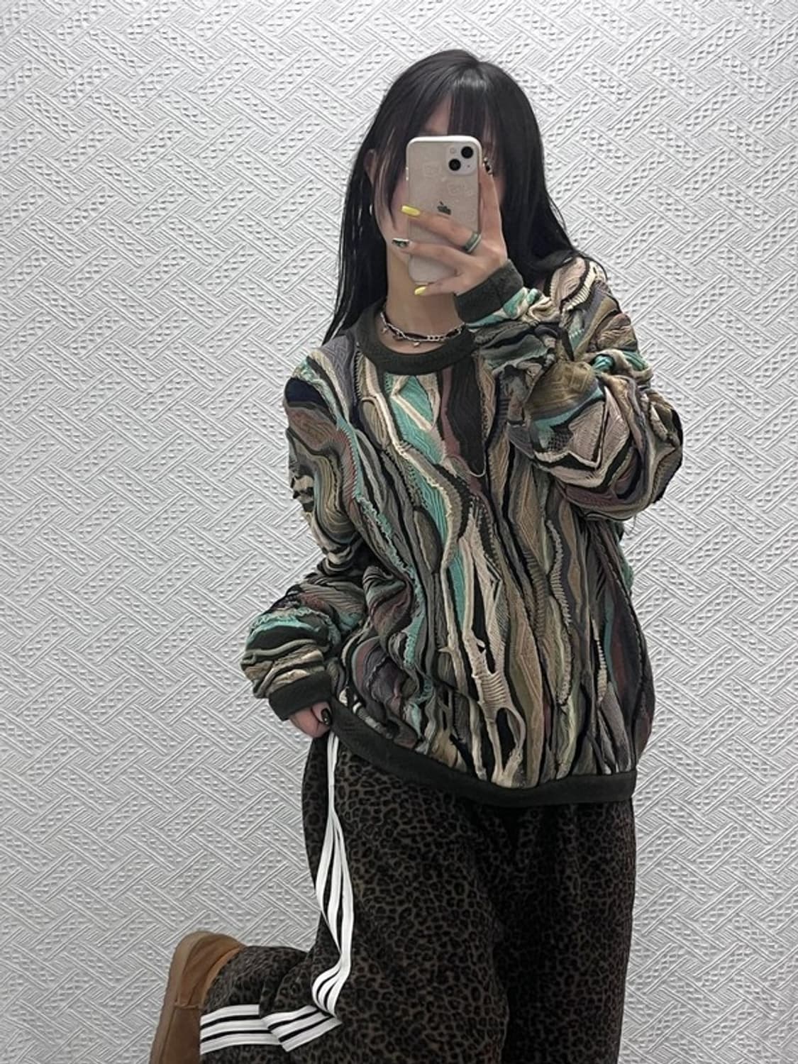 쿠지 히피 보헤미안 입체텍스처 니트 M C07568 상품이미지2