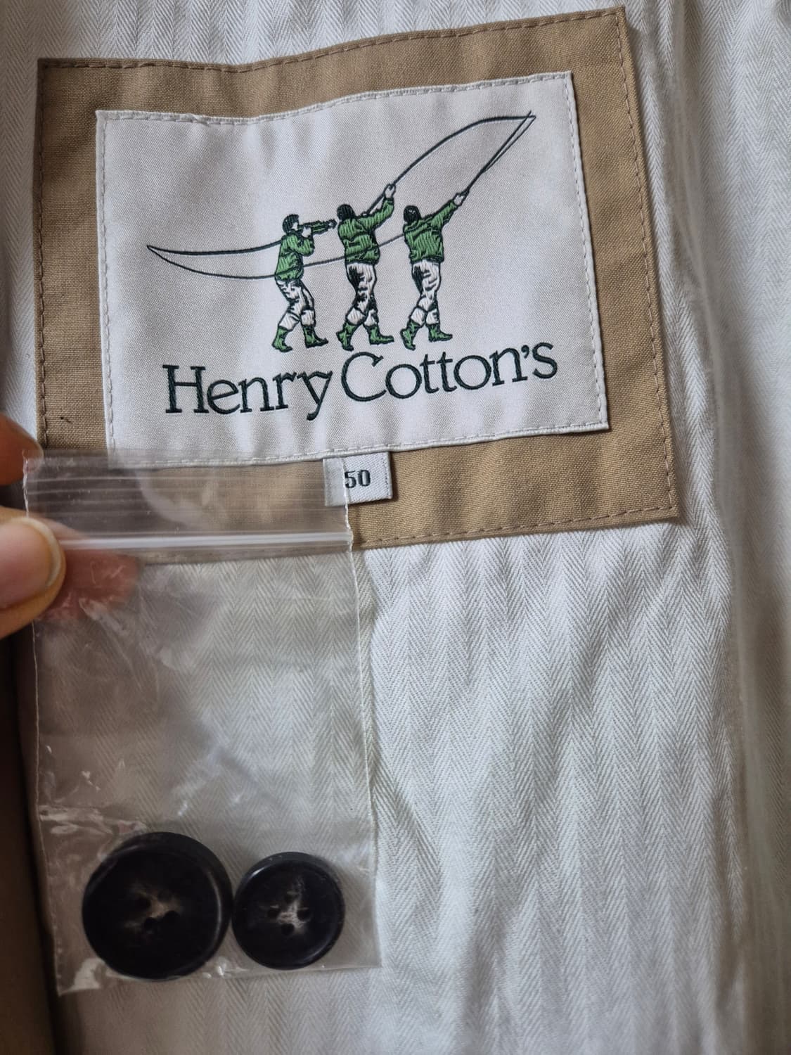 (23년) 헨리코튼 클래식 베이지 코트 남성 50 싱글코트 상품이미지8