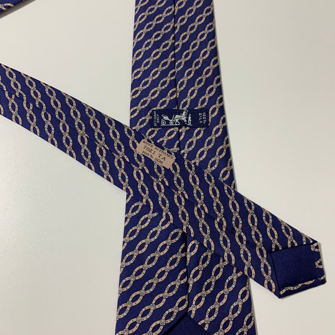 에르메스(HERMES) 기하학적패턴 명품넥타이 A+등급 8.8cm 상품이미지6