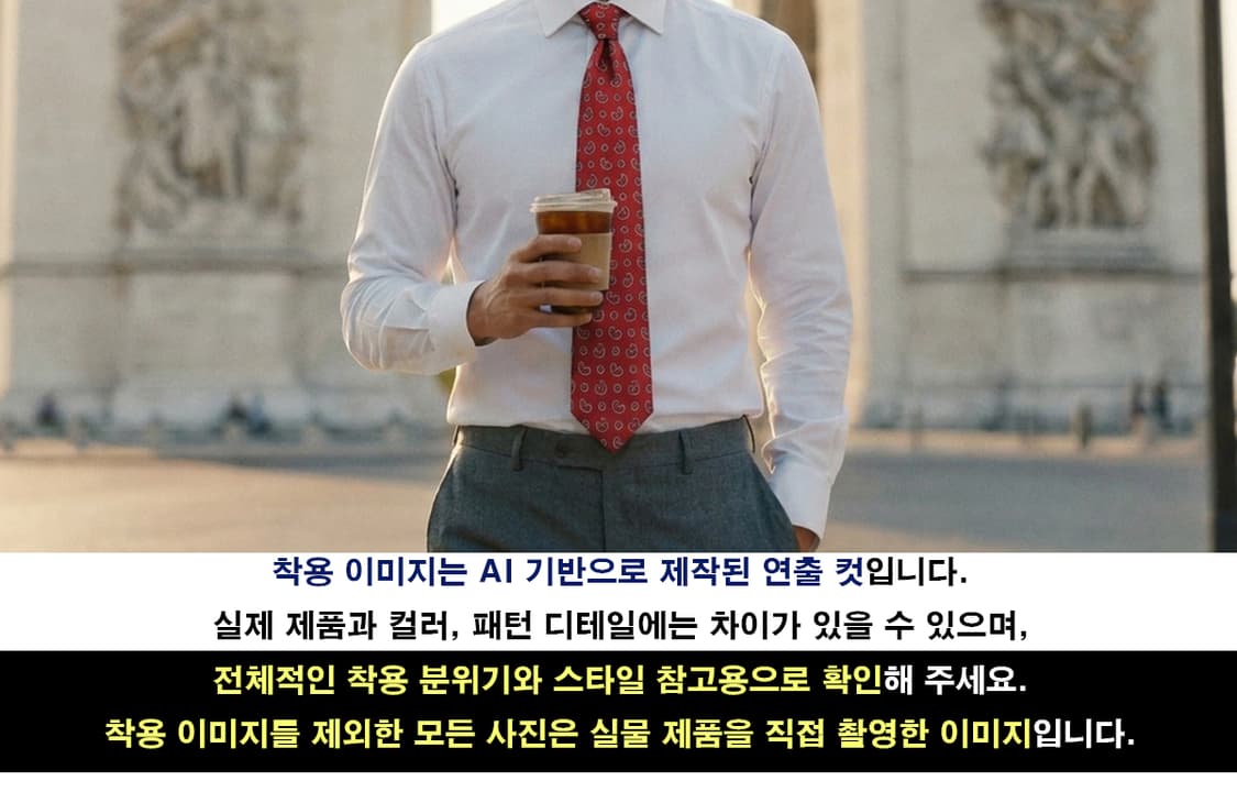 에르메네질도 제냐 레드 페이즐리 패턴 넥타이 9cm S~A+등급 E101 상품이미지3