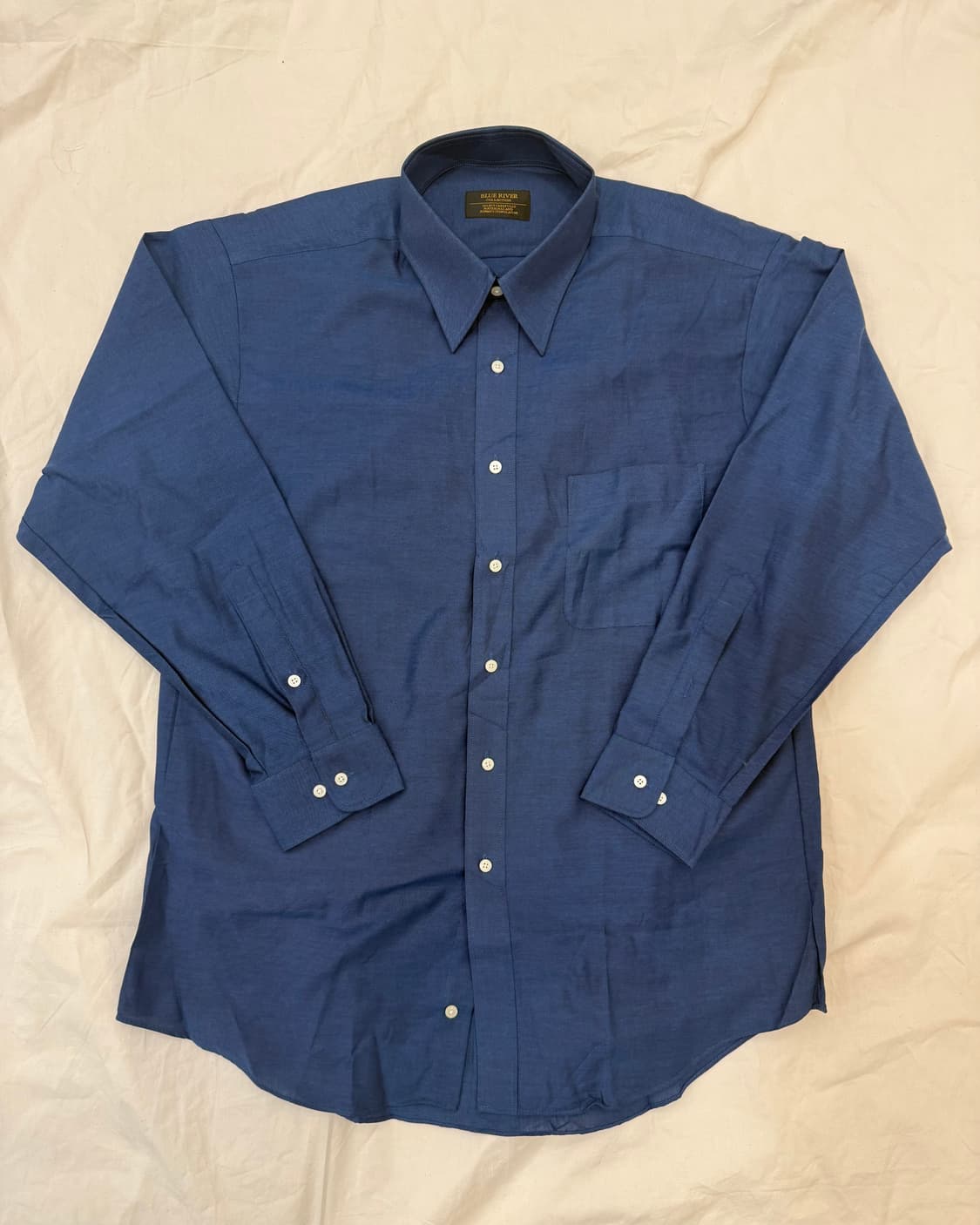 블루 옥스포드 버튼다운 셔츠 상품이미지2