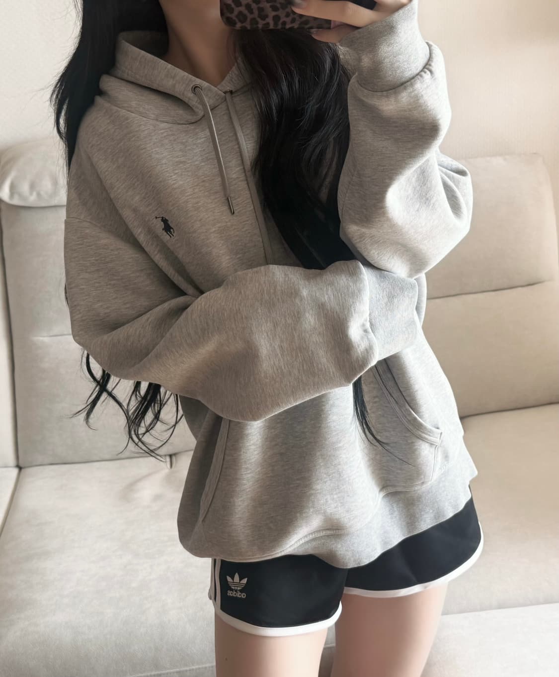 폴로 랄프로렌 그레이 후드티 (QR) 상품이미지2