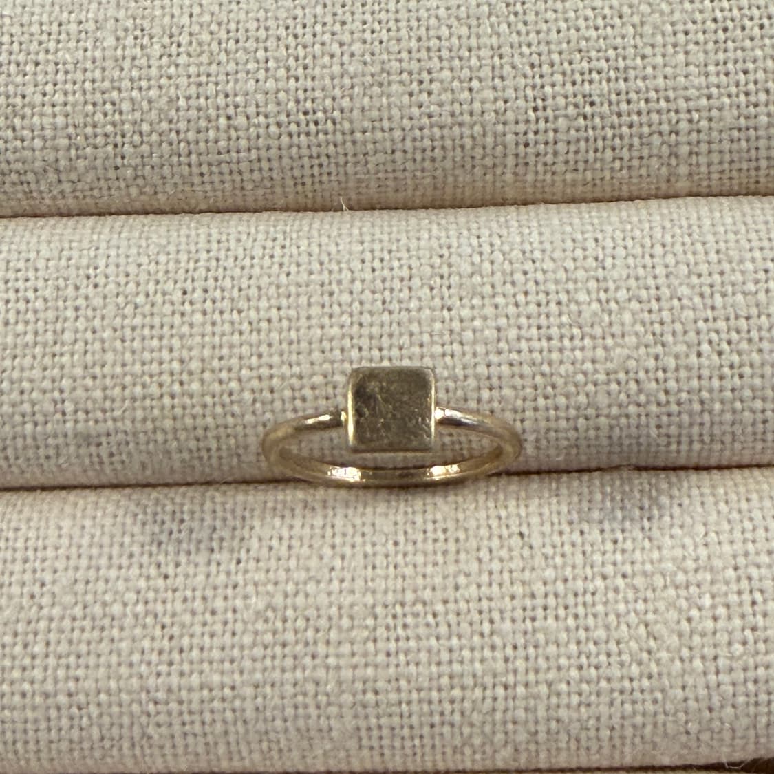 새상품 여성 신주 은도금 네모 골드 반지 상품이미지3