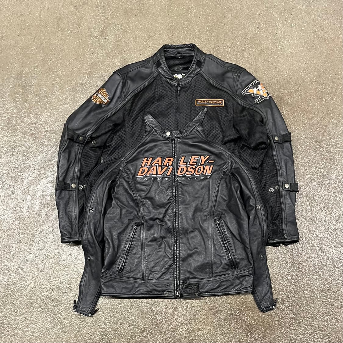 할리데이비슨 2in1 가죽 라이더 자켓 (100-105) 상품이미지1