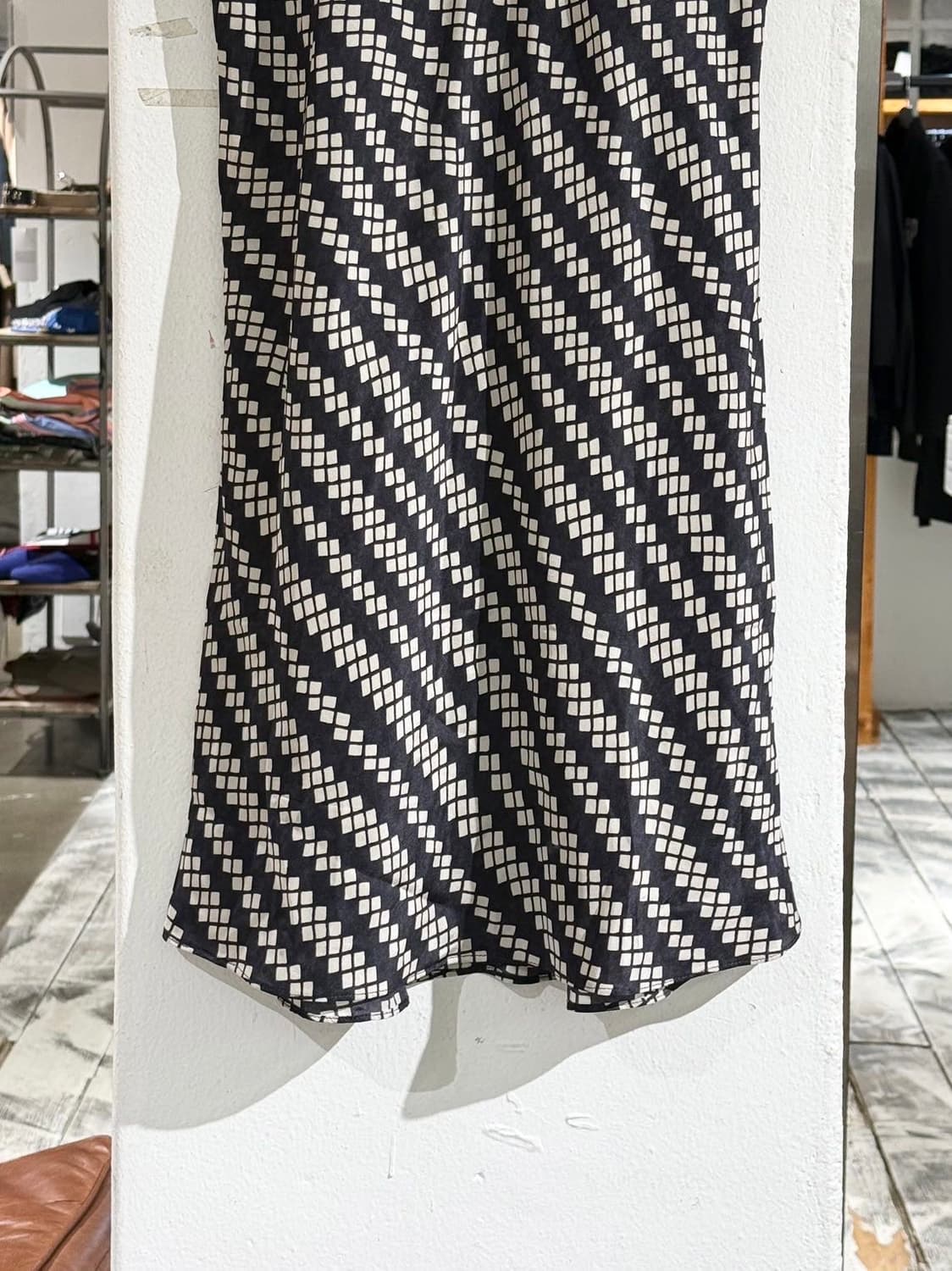 마르니 블랙 패턴 새틴 레이스 슬립 원피스 상품이미지3