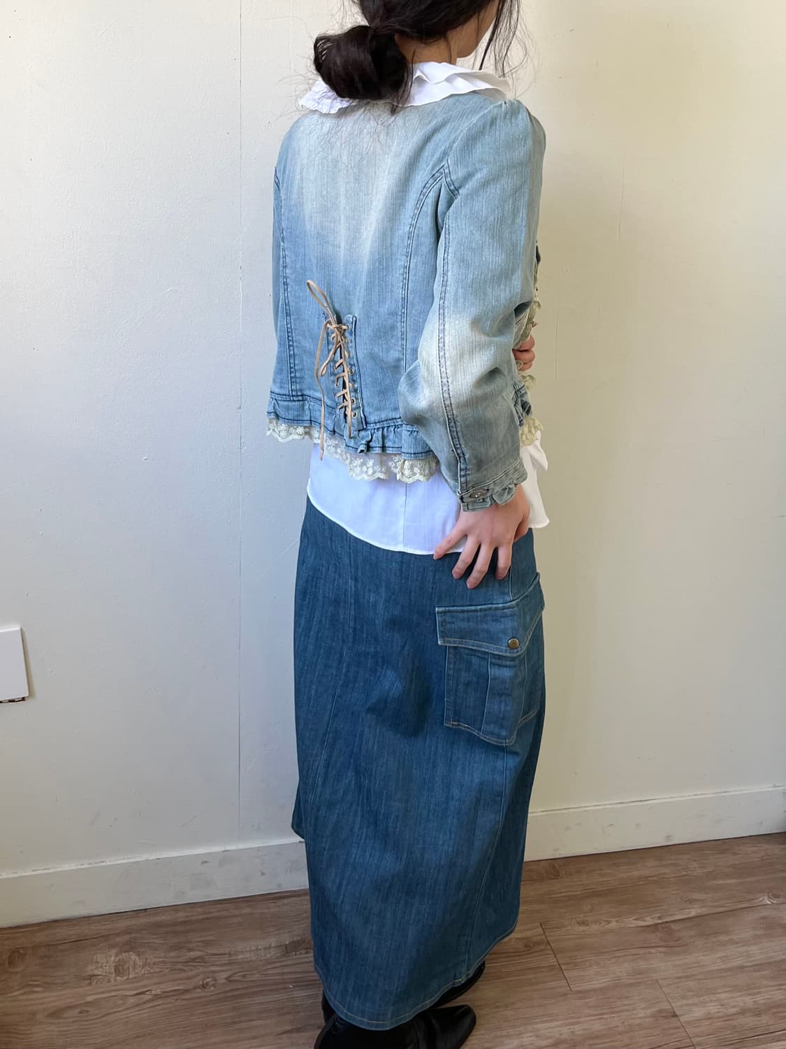 GM CIRCLE 프릴 데님 자켓 상품이미지8