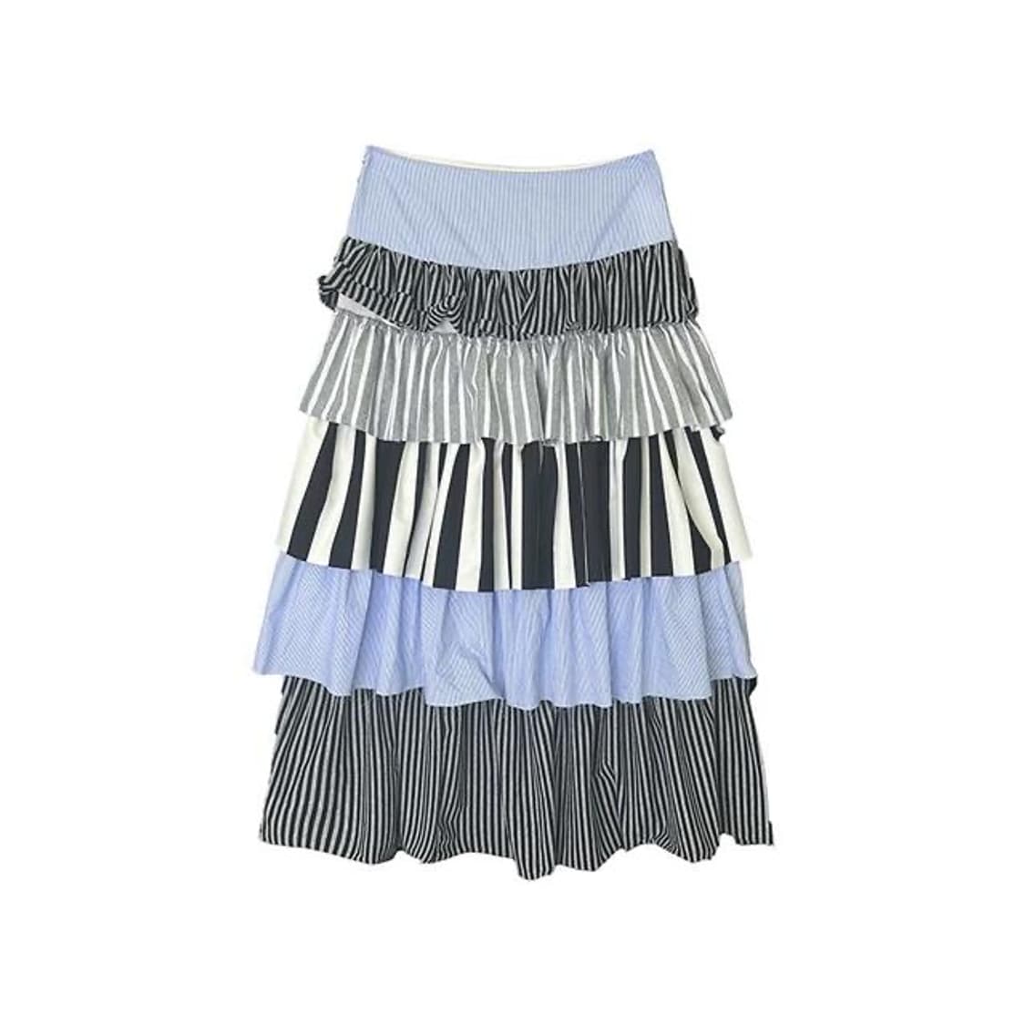 Ttsunami Striped Knitted Skirt 상품이미지1