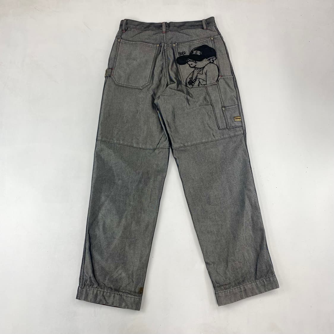 SOHK 올드스쿨 빈티지 자수 카펜터 실버 데님 진 (32) 상품이미지1