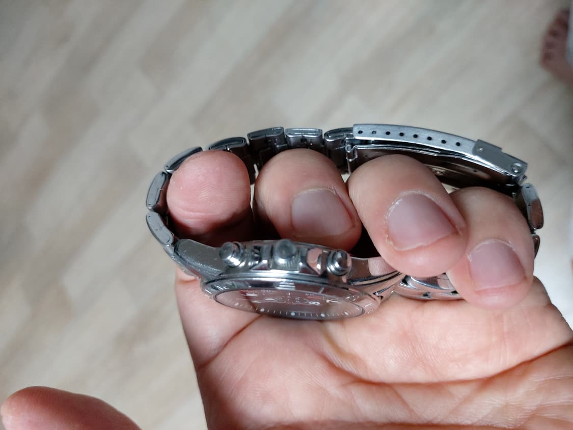 세이코 크로노그래프 100M 메탈 시계 상품이미지2