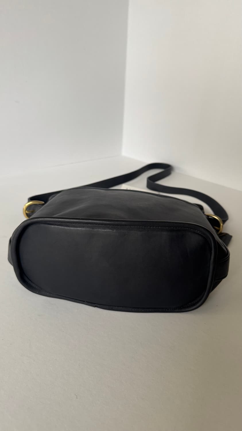 Old coach 올드코치 90s 빈티지 블랙 레더 숄더백 상품이미지5