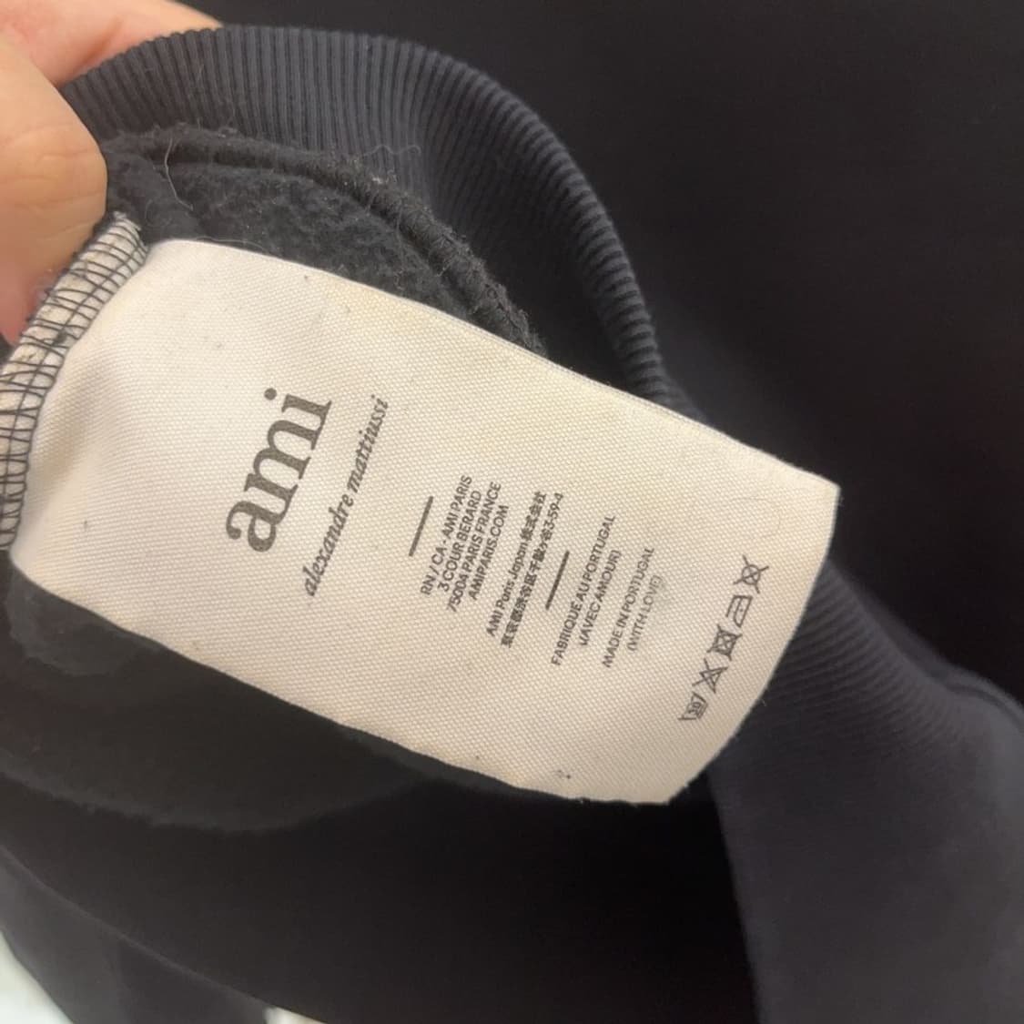 아미 AMI 블랙라벨 약기모 숏 스웻셔츠 맨투맨 105 C06057 상품이미지6