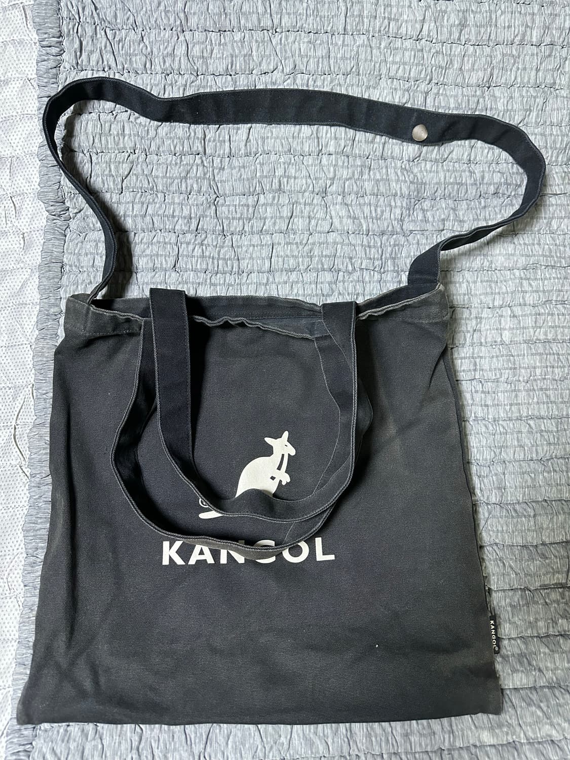 캉골 블랙 캔버스 토트백 상품이미지4