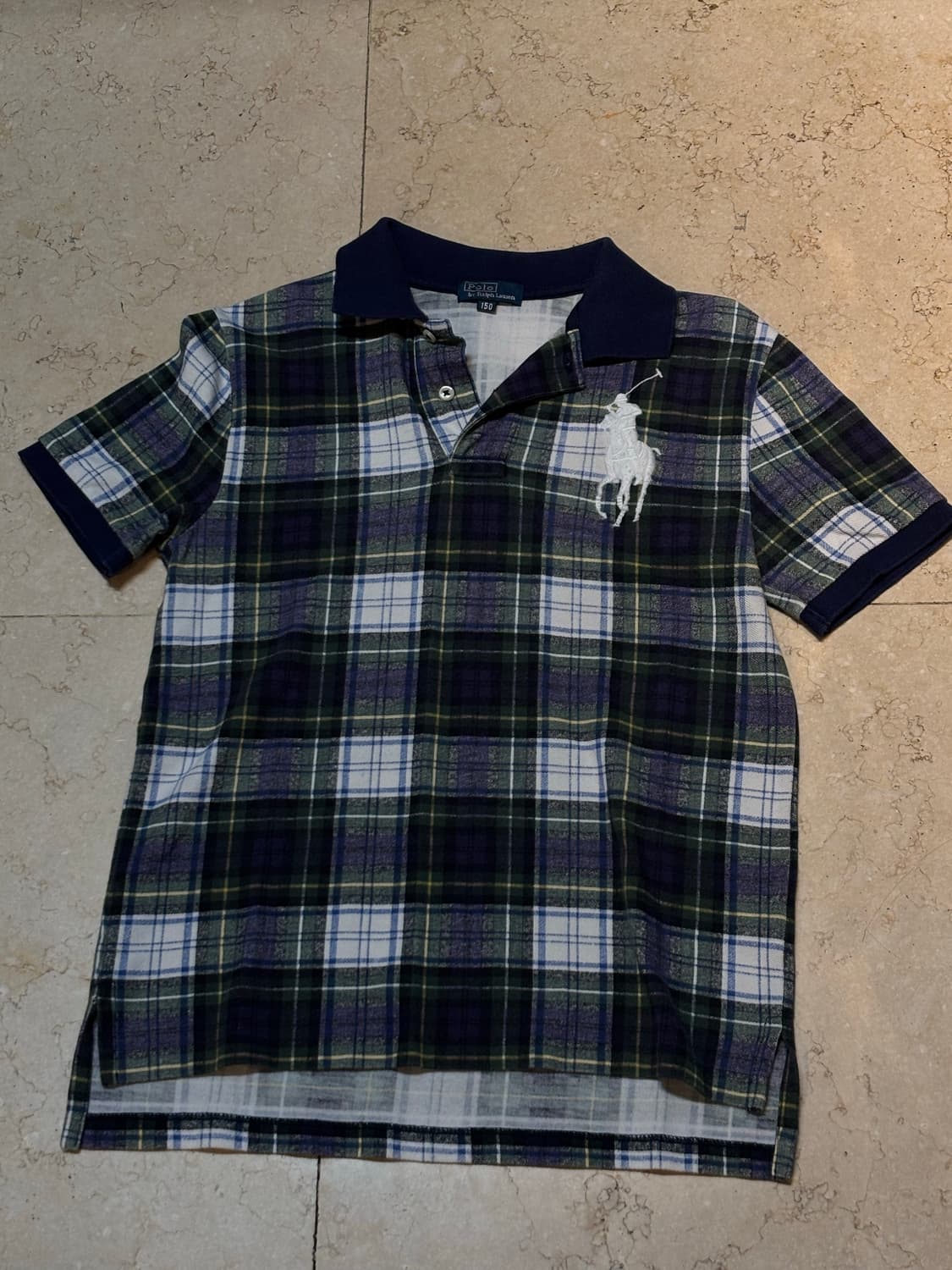 핵희귀!!🎊폴로 랄프로렌 빅포니 타탄체크 카라티 상품이미지2