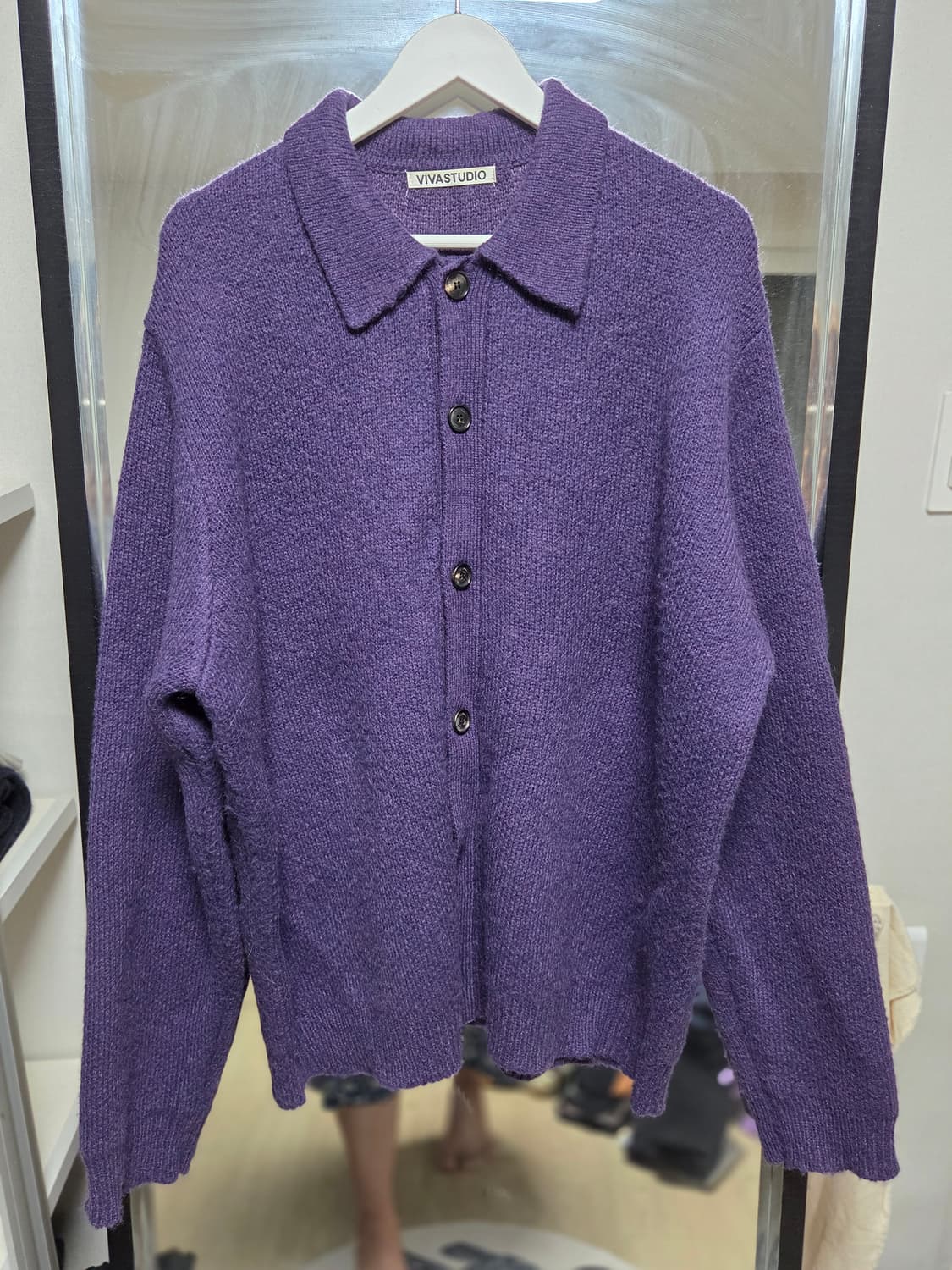 비바스튜디오 퍼플 니트 가디건 M 상품이미지1