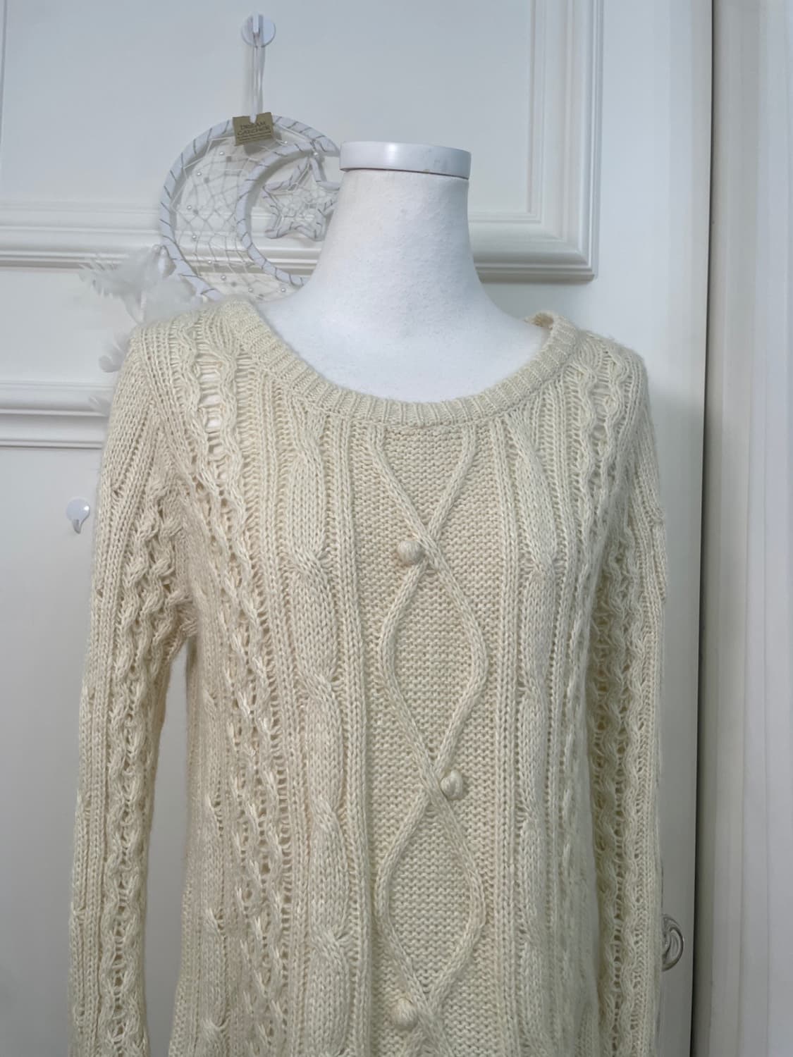 butter cream twist pompom sweater 상품이미지5