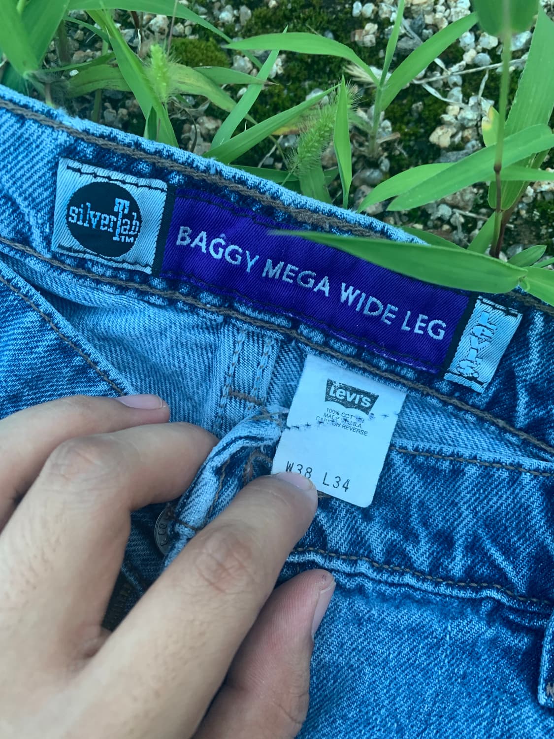 38x34 90s 실버탭 MEGA BAGGY  상품이미지4