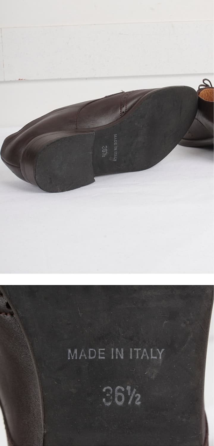 90년대 막스마라 레더 몽크 스트랩 윙팁 상품이미지5