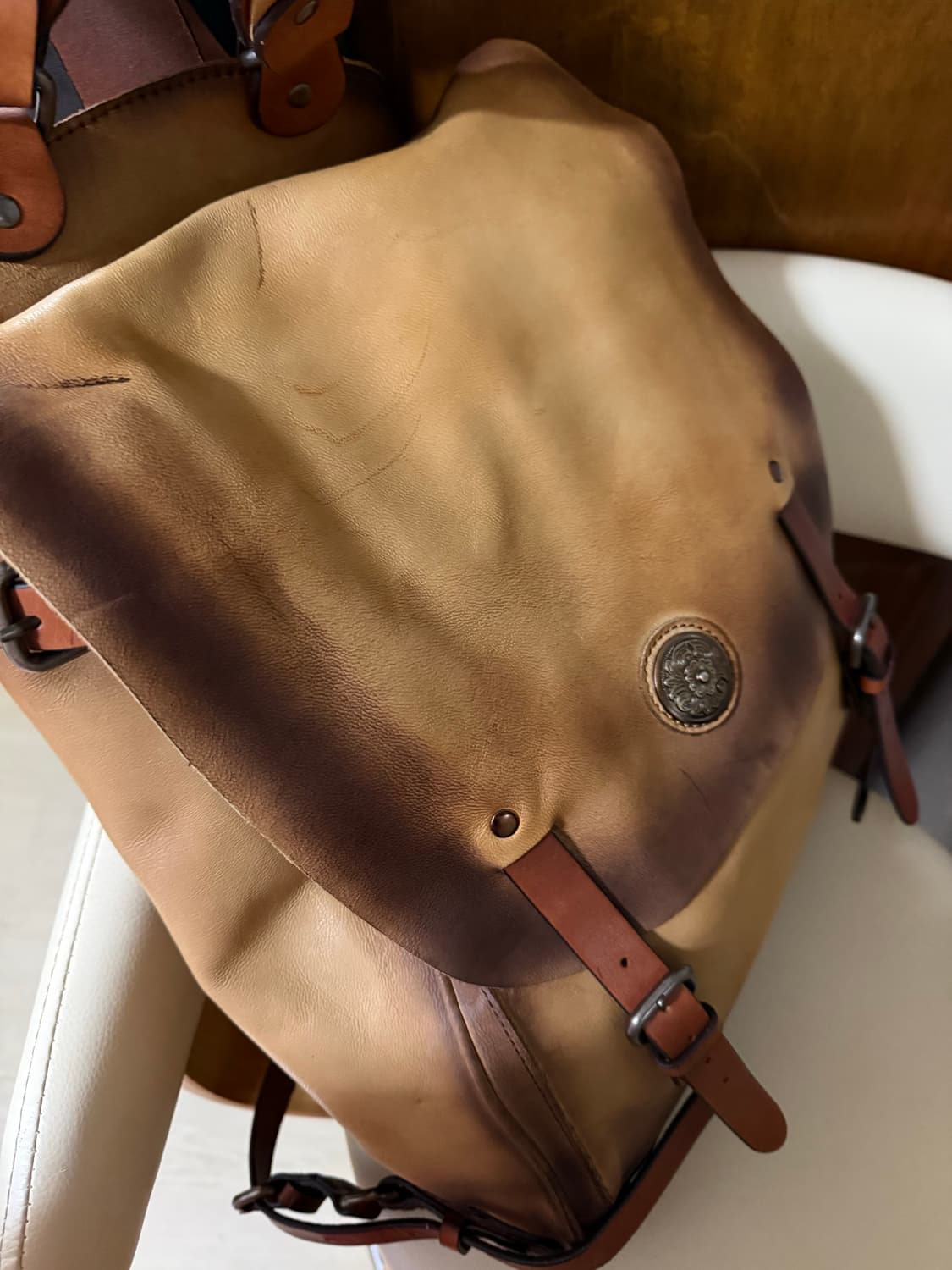 남자말가죽수공예백팩 상품이미지2