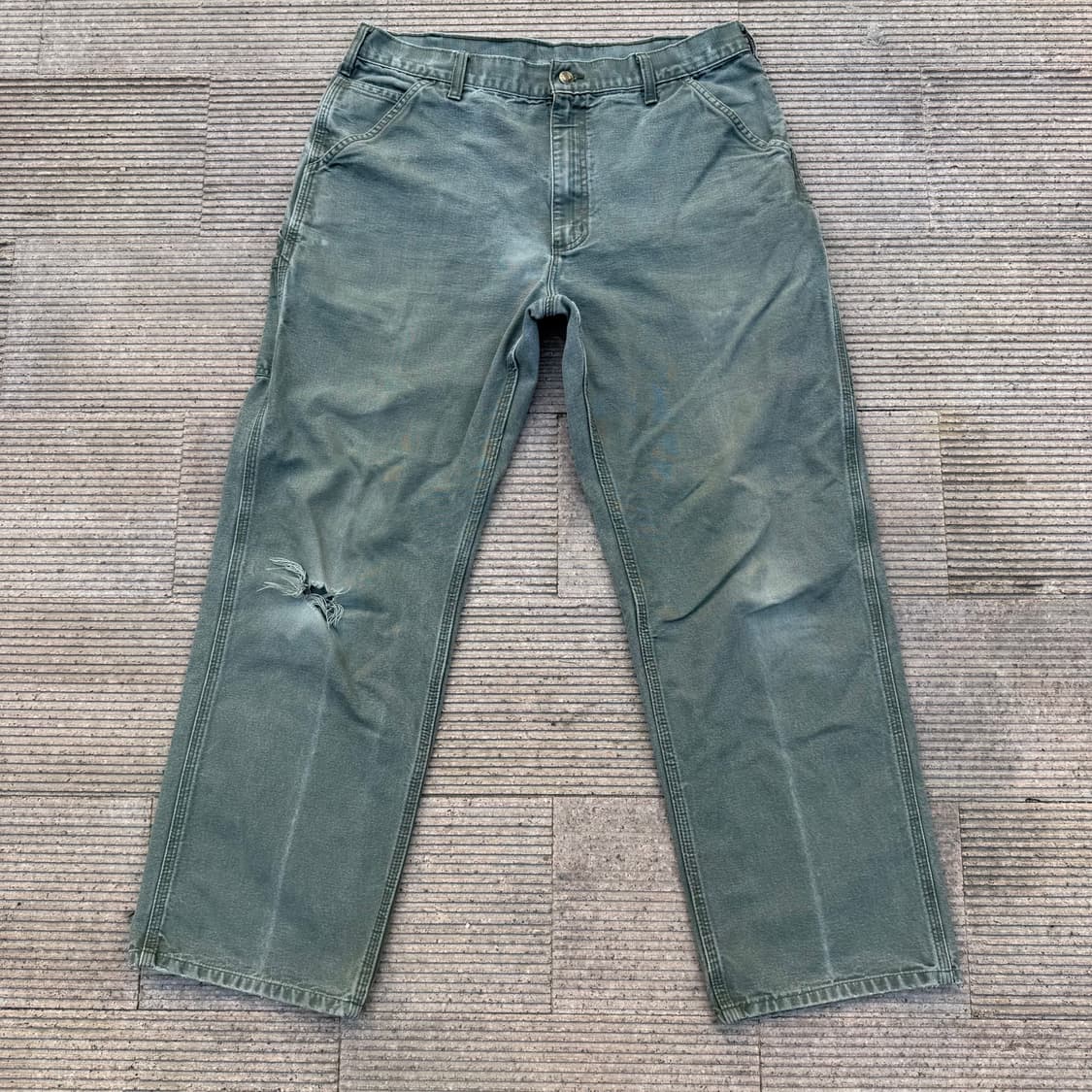 빈티지 칼하트 싱글니 B11 Mos 모스 카펜터 팬츠 상품이미지1