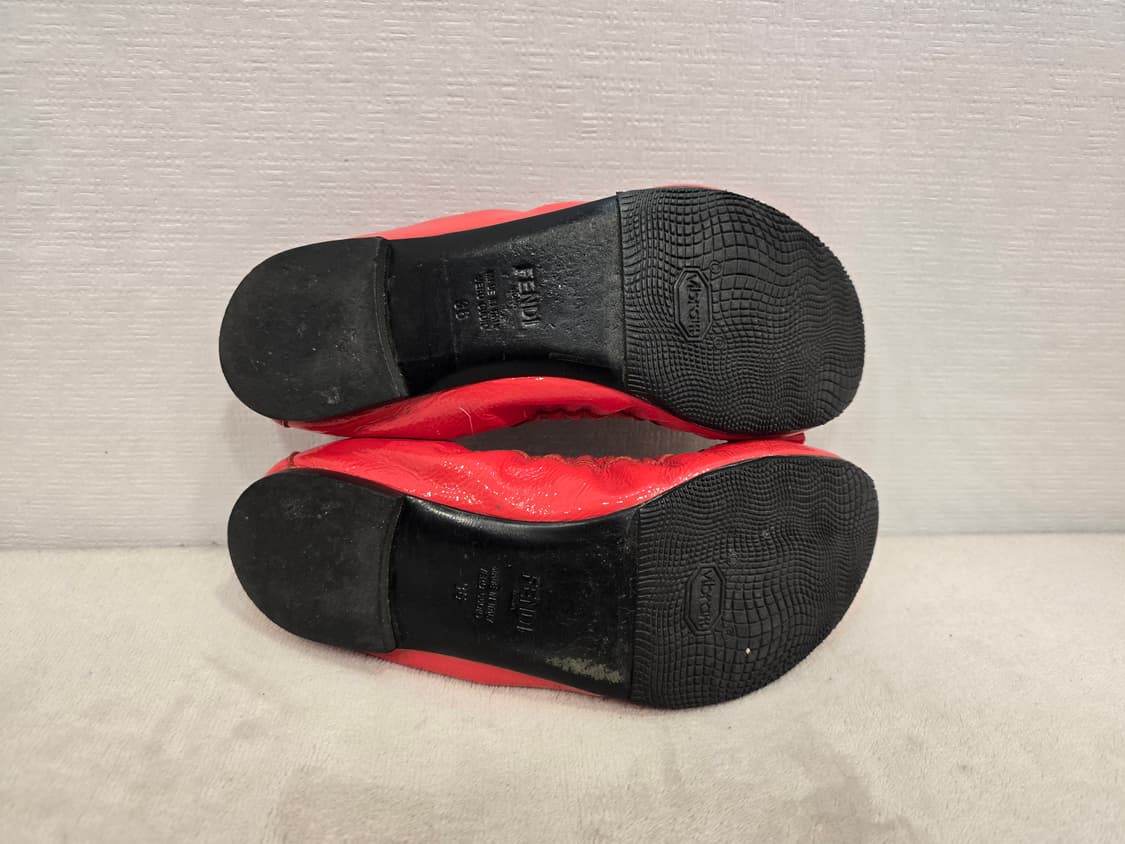 펜디 Fendi 레드 에나멜 플랫슈즈 36(230) 상품이미지7