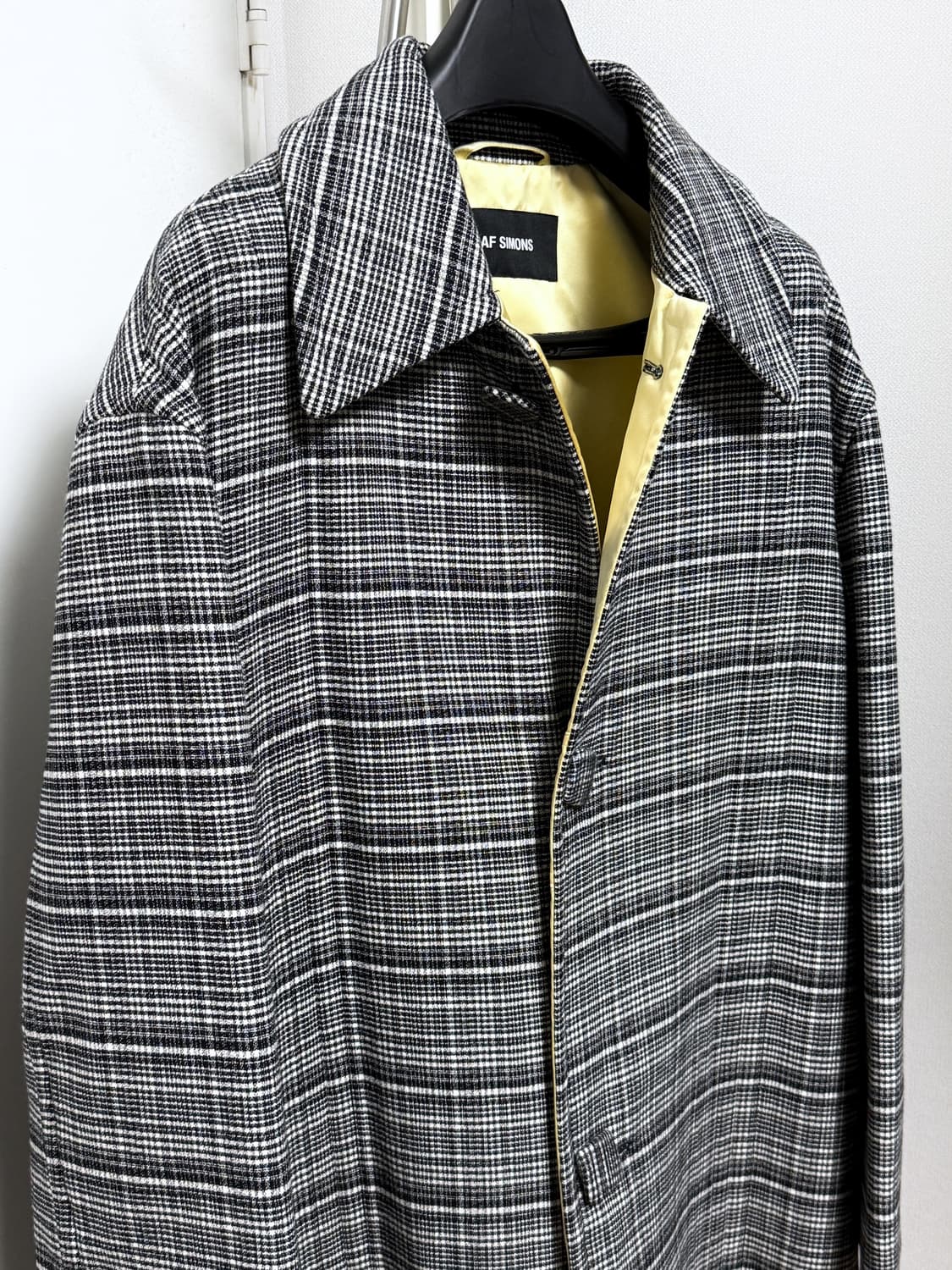 라프시몬스 18fw 카반 울 체크코트 46 상품이미지4