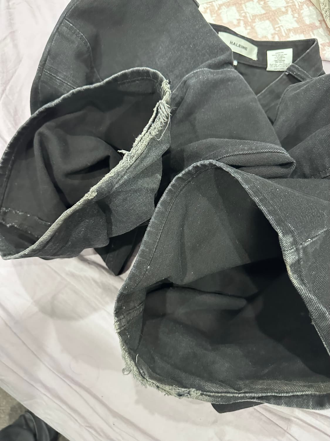 [3]알렌느 카펜터 카고 워시드 블랙진 상품이미지8