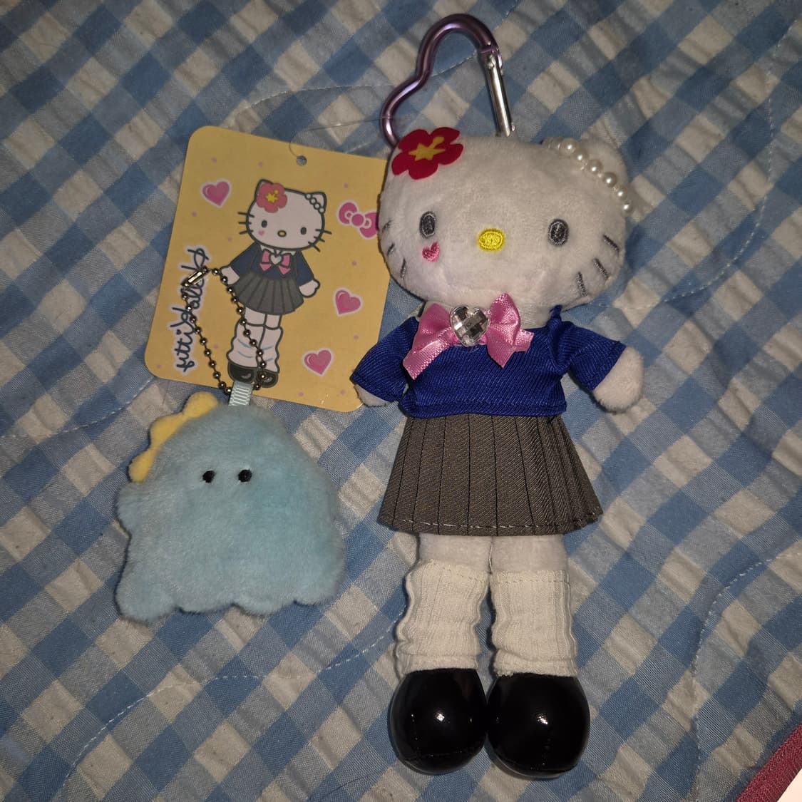 갸루교복 롱다리 키티 키링 상품이미지3