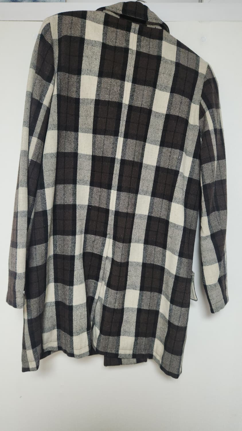 A.P.C. 아페쎄 브라운 체크 울 블렌드 더플 코트 상품이미지3